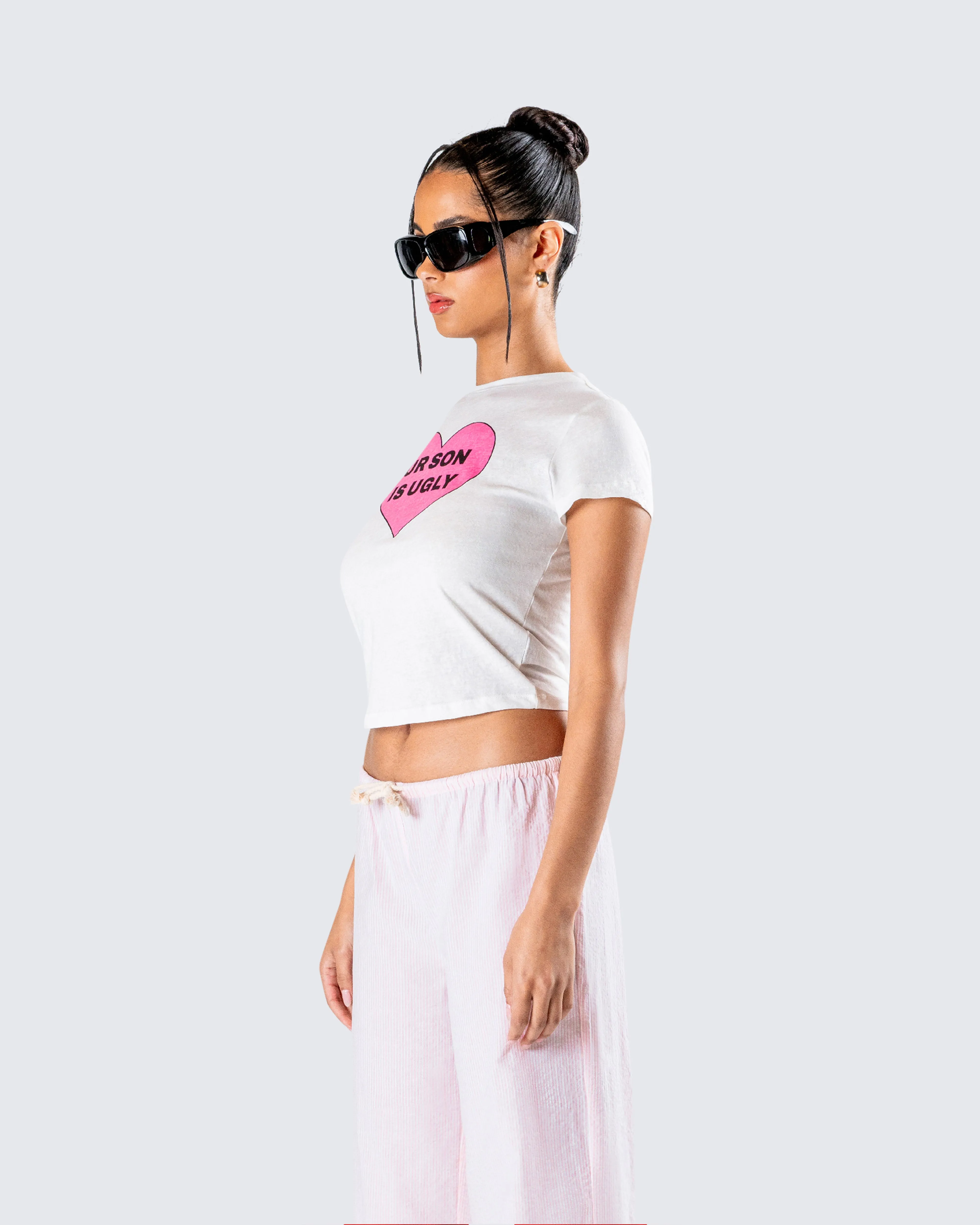 Gwyneth White Jersey Graphic Top sold by Finesse product image thumbnail 5