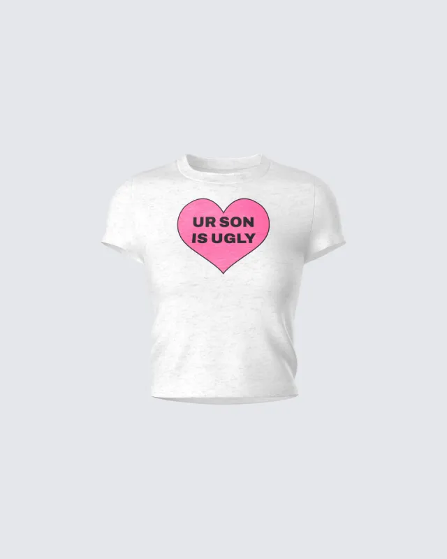 Gwyneth White Jersey Graphic Top sold by Finesse