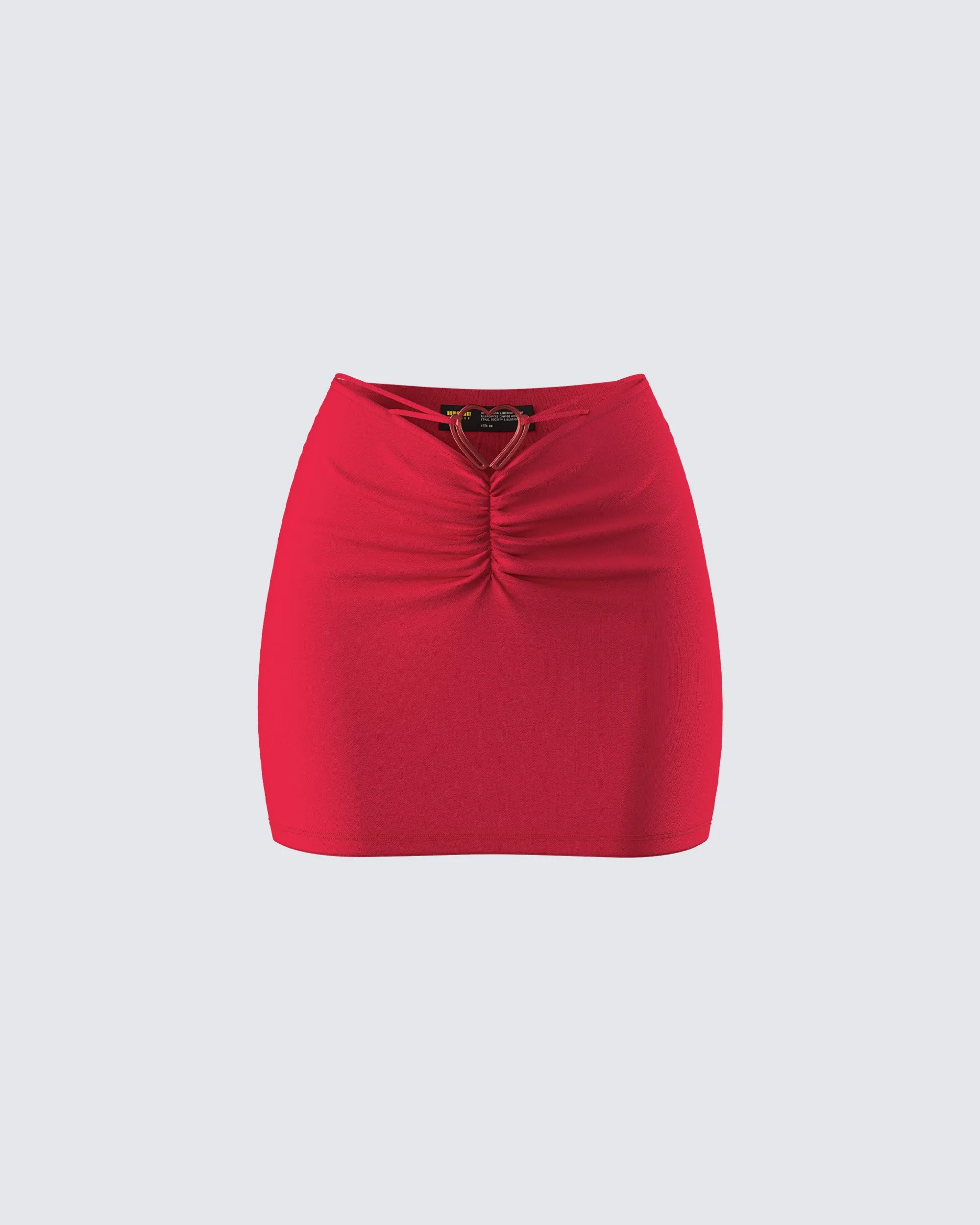 Venetia Red Heart Mini Skirt sold by Finesse