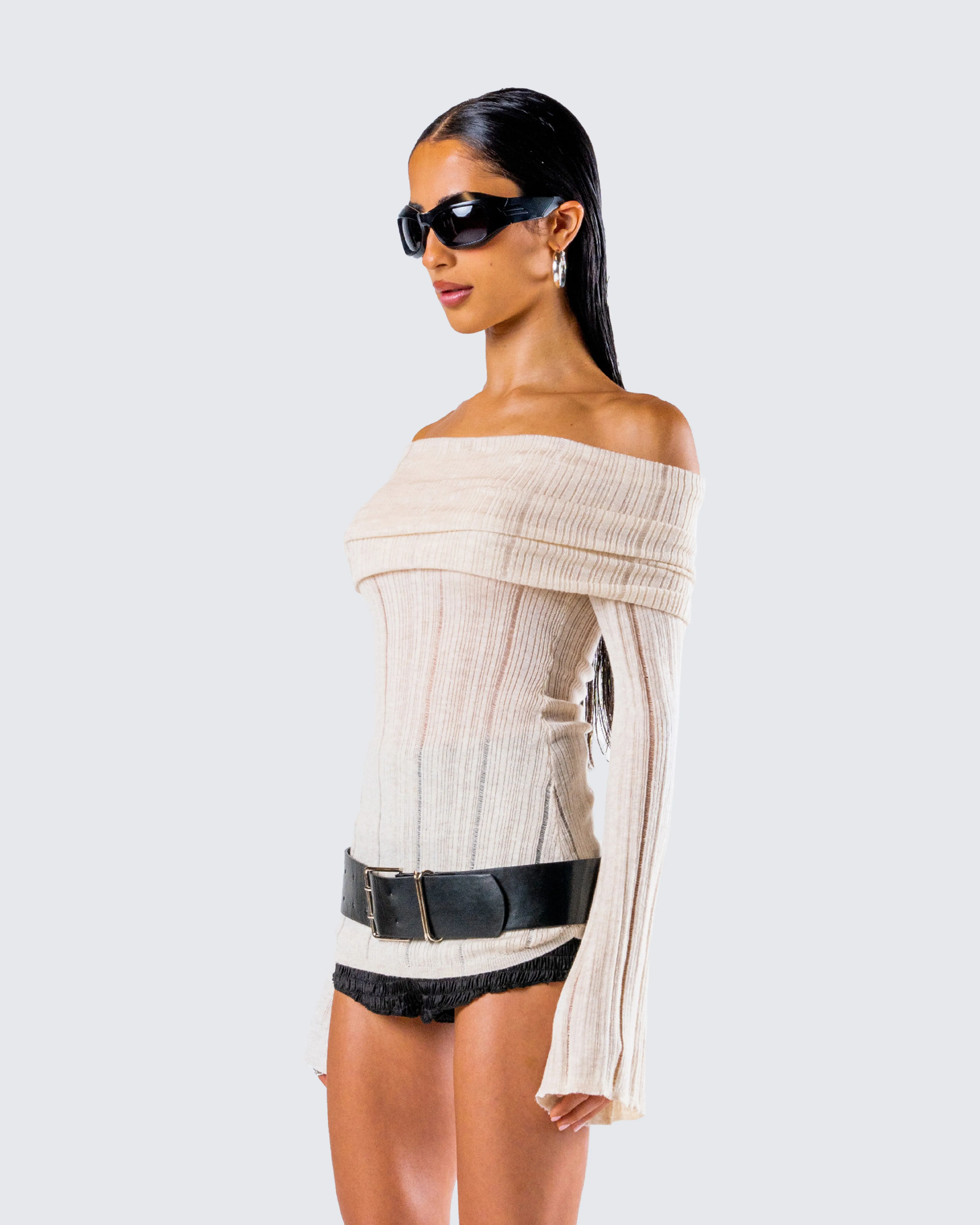 Imelda Ivory Off Shoulder Top sold by Finesse product image thumbnail 5