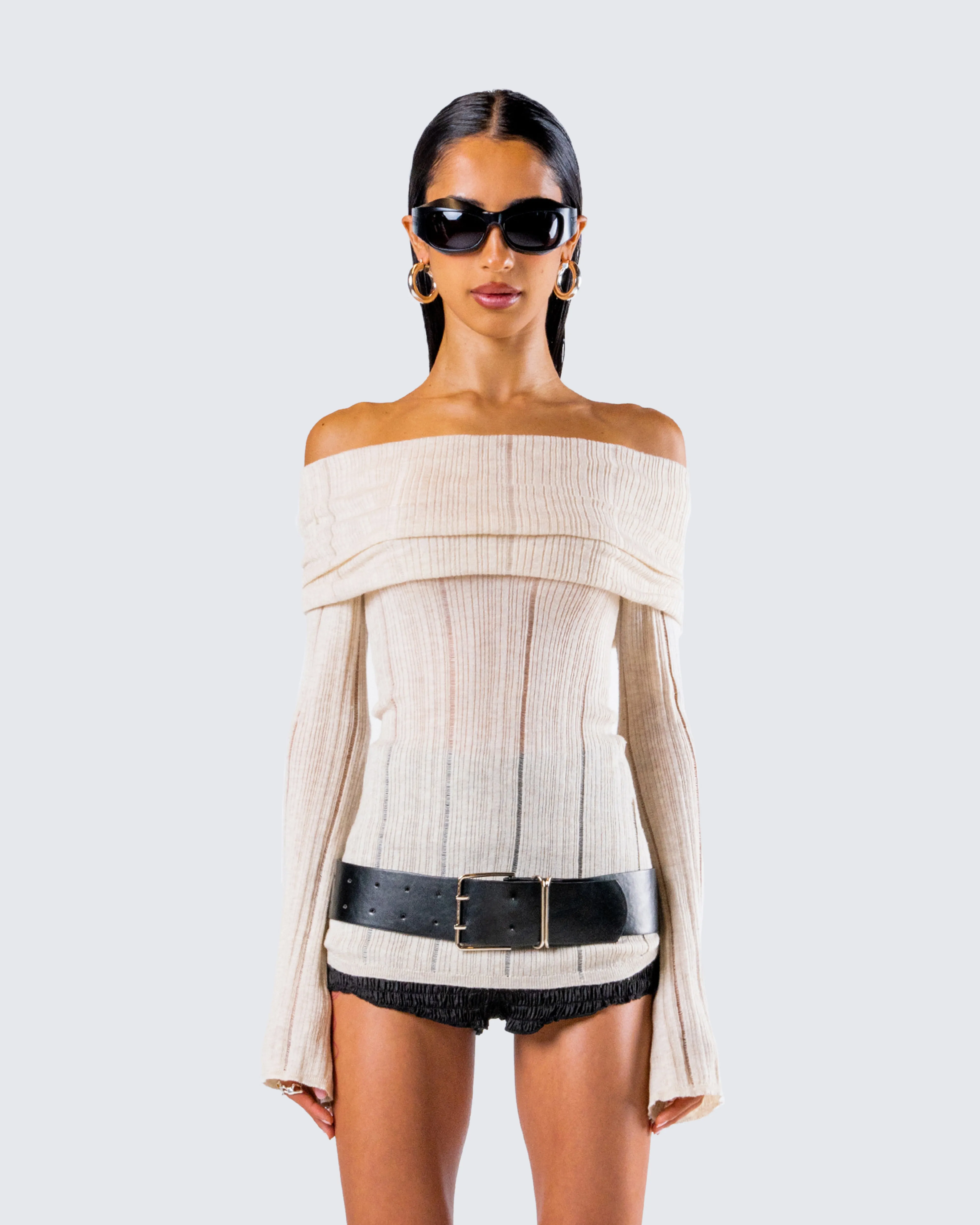 Imelda Ivory Off Shoulder Top sold by Finesse product image thumbnail 4