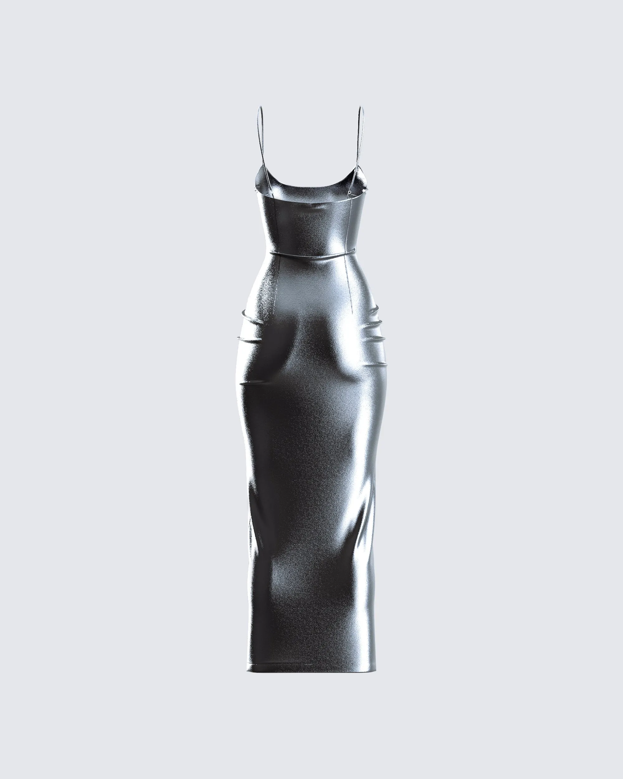 Aurra Metallic Gunmetal Midi Dress sold by Finesse product image thumbnail 3