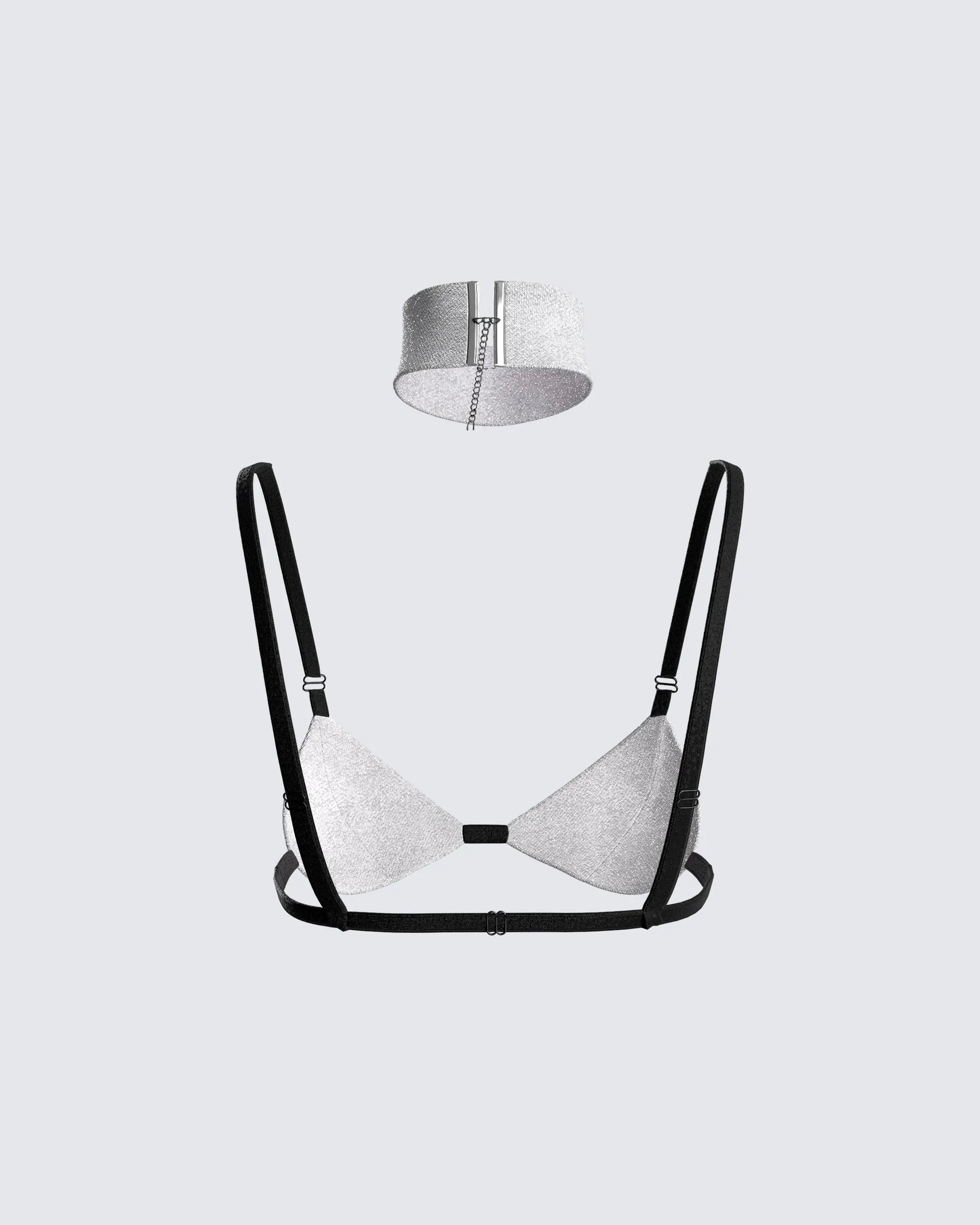 Harley Silver Bra Top & Choker sold by Finesse product image thumbnail 3