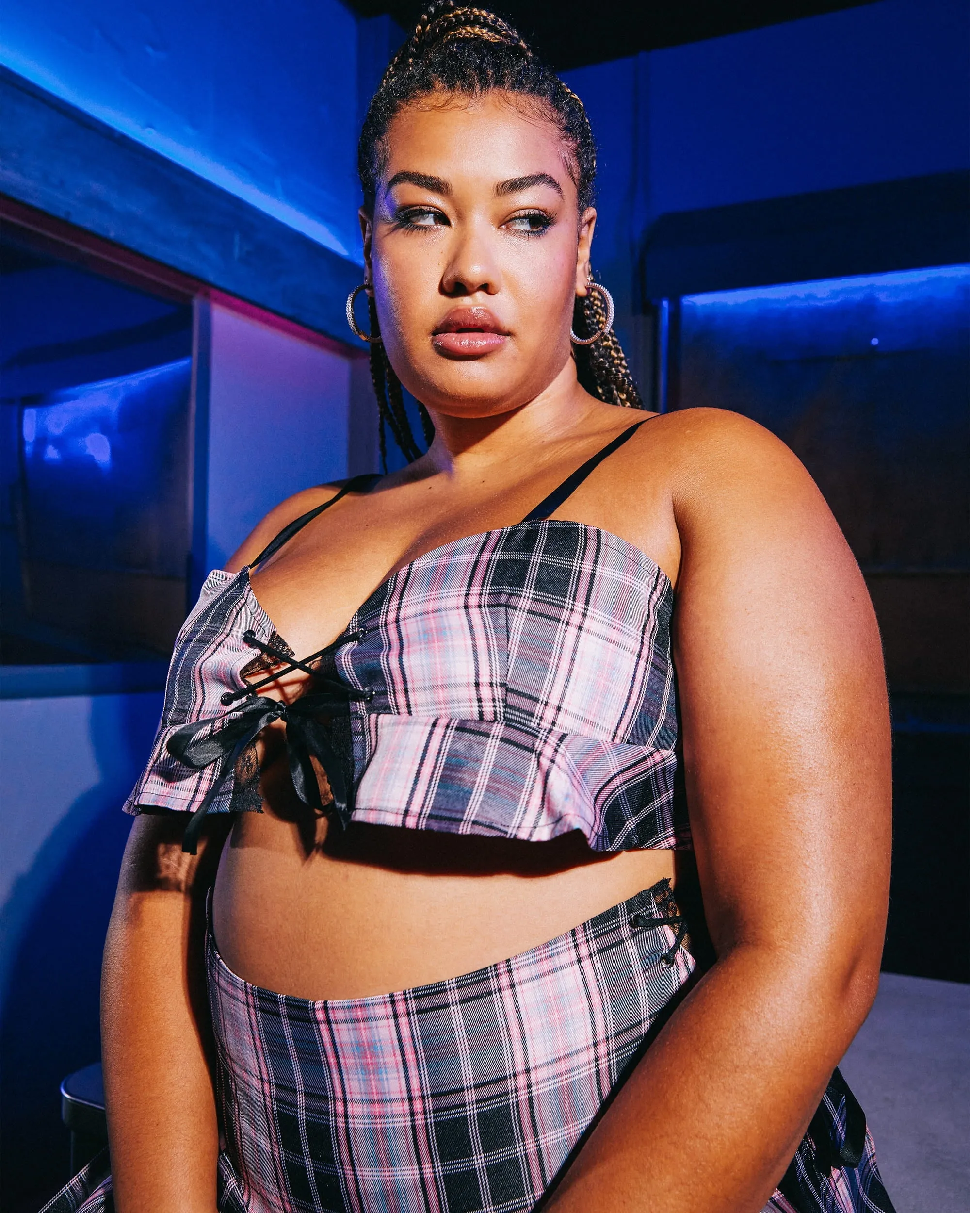 Angel Plaid Crop Top sold by Finesse product image thumbnail 5