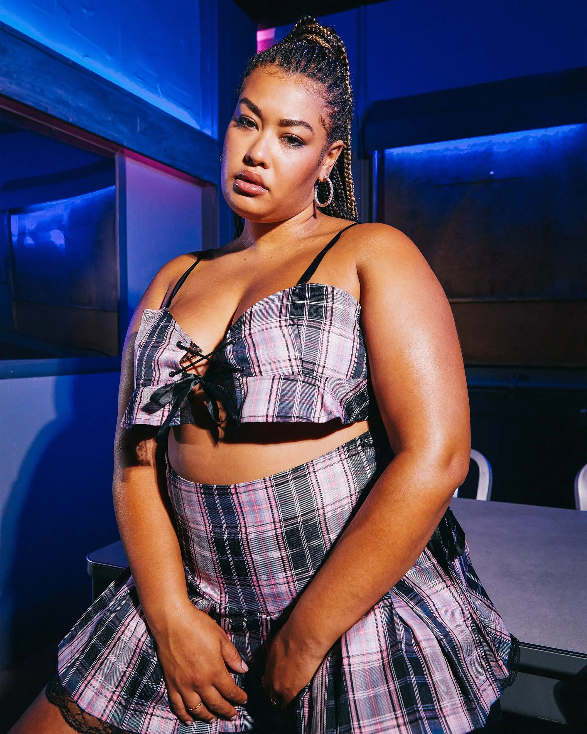 Angel Plaid Crop Top sold by Finesse product image thumbnail 4