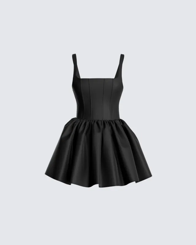 Belle Black Mini Dress sold by Finesse