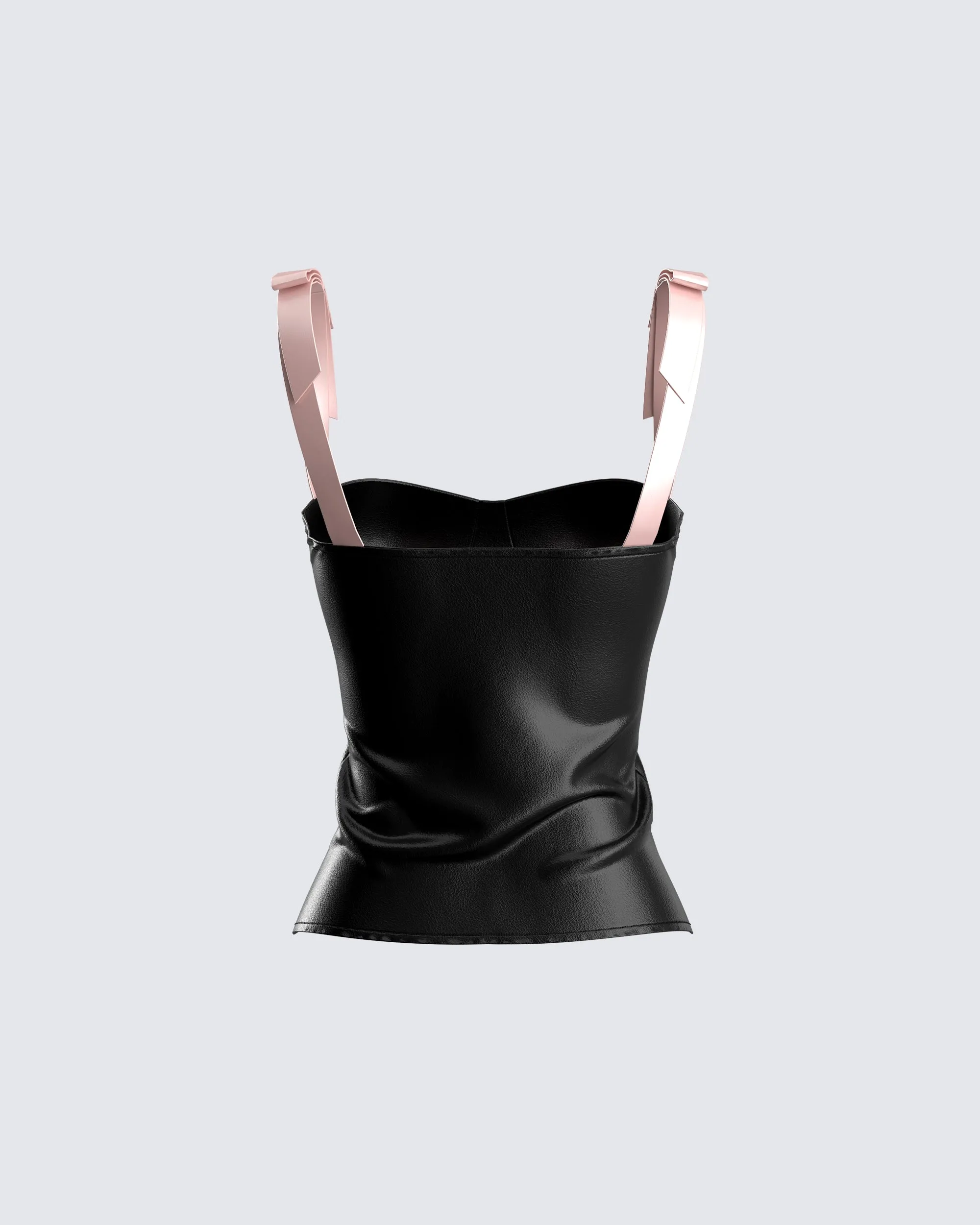 Novo Black Vegan Leather Top sold by Finesse product image thumbnail 3