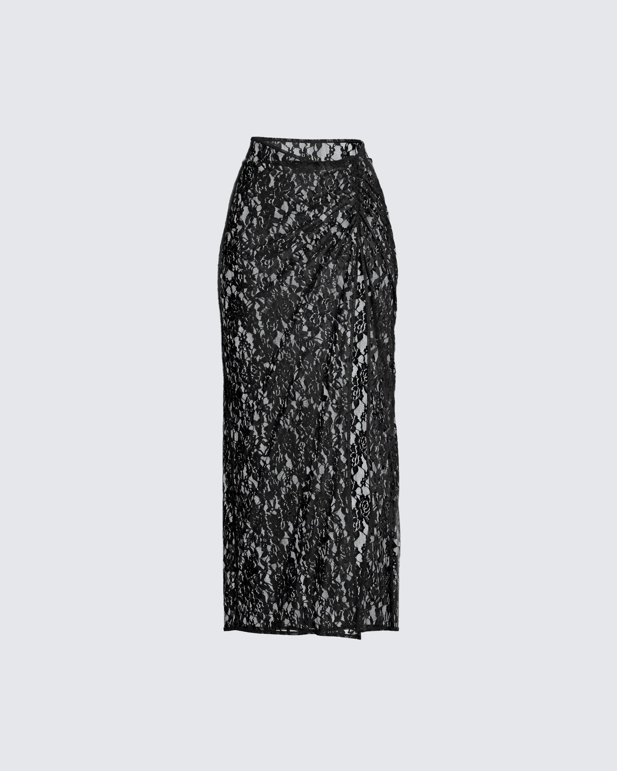 Beatrix Black Lace Skirt sold by Finesse