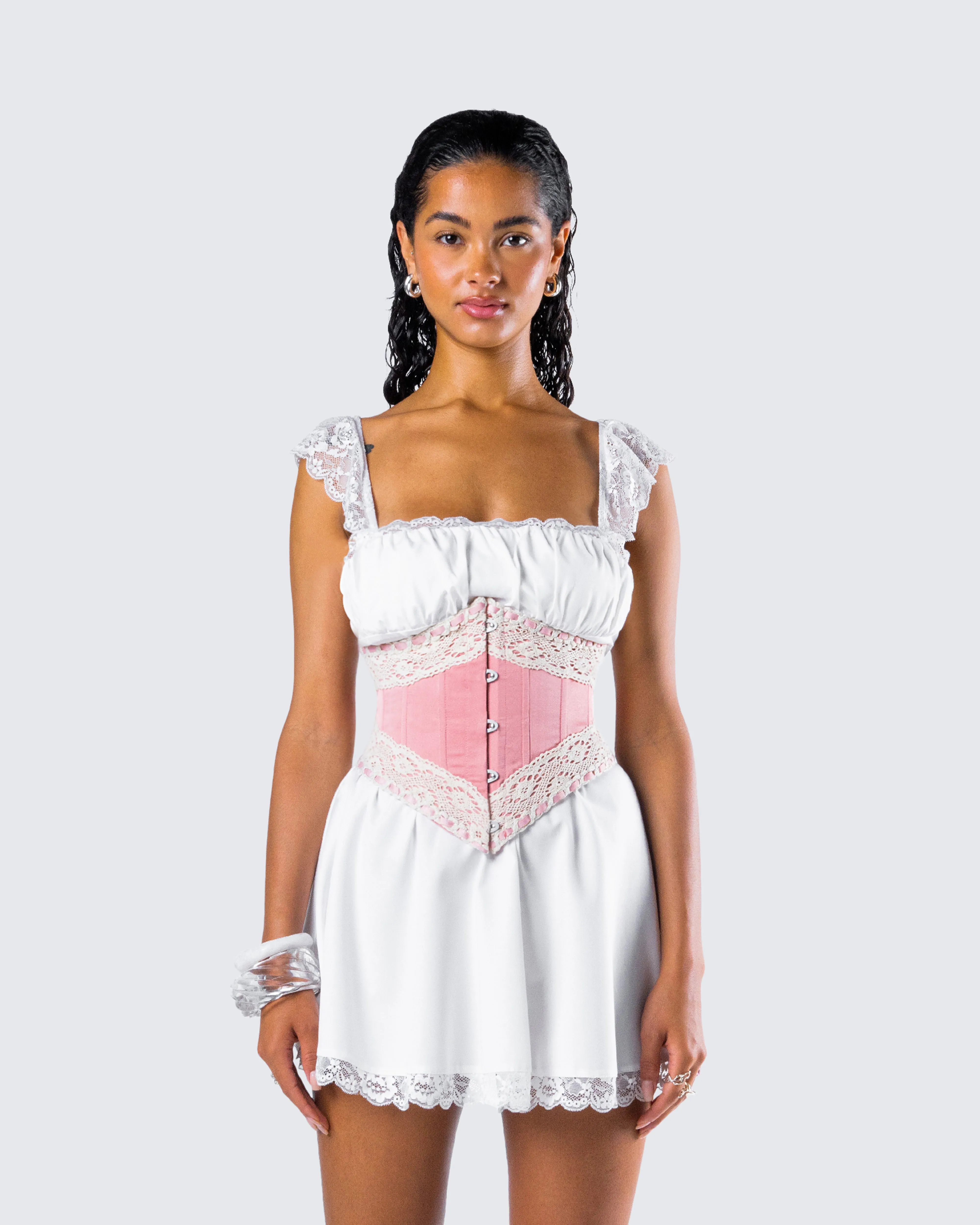 Latto Pink Satin Corset Top sold by Finesse product image thumbnail 4