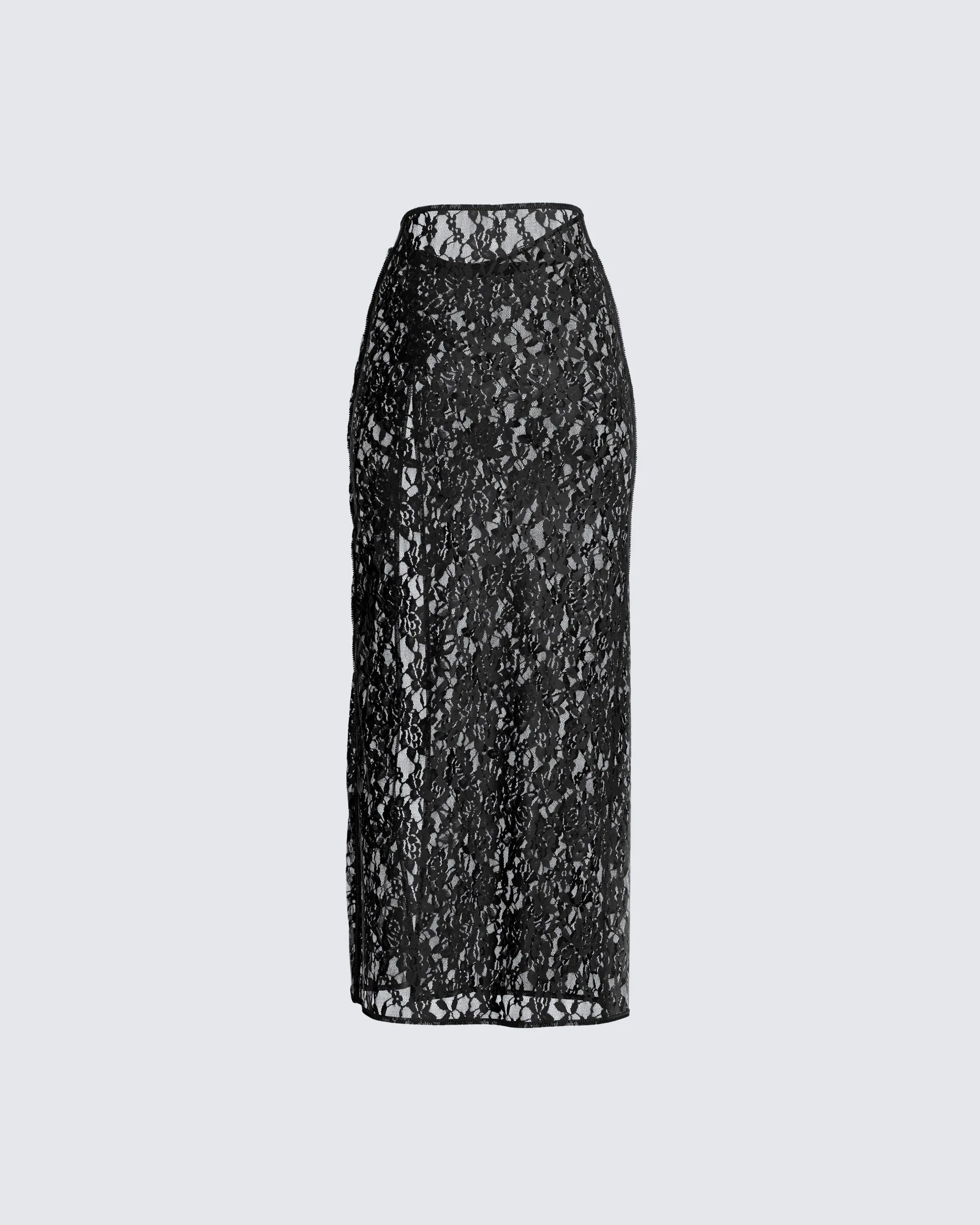 Beatrix Black Lace Skirt sold by Finesse product image thumbnail 3
