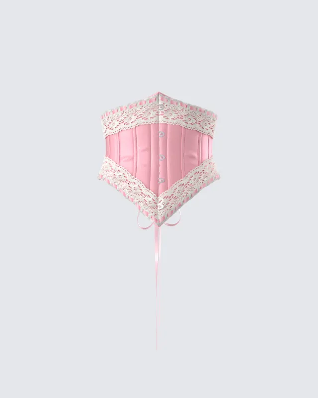 Latto Pink Satin Corset Top sold by Finesse