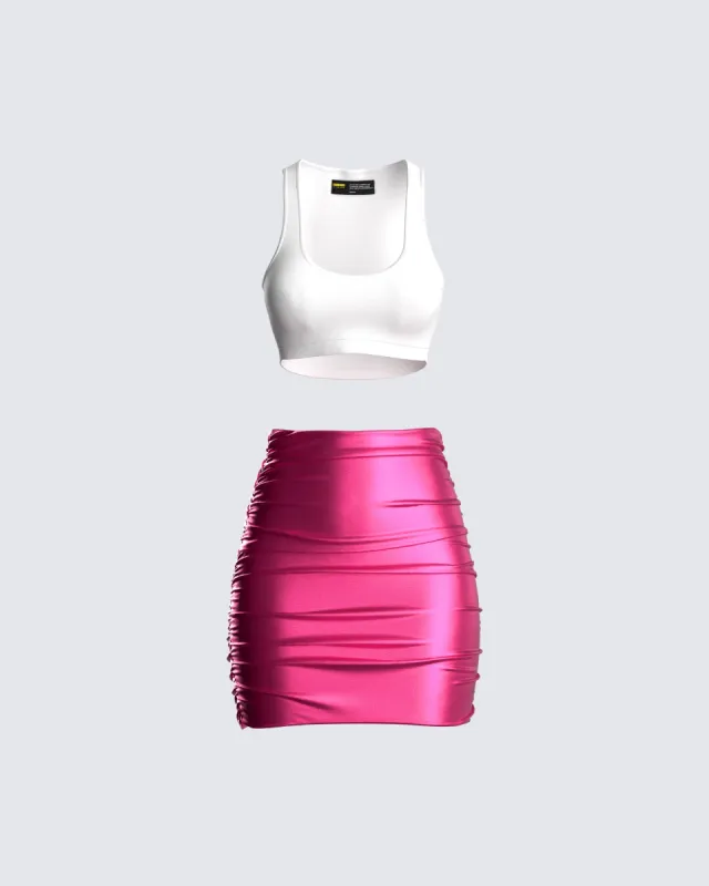 Naomi Pink Metallic Set sold by Finesse