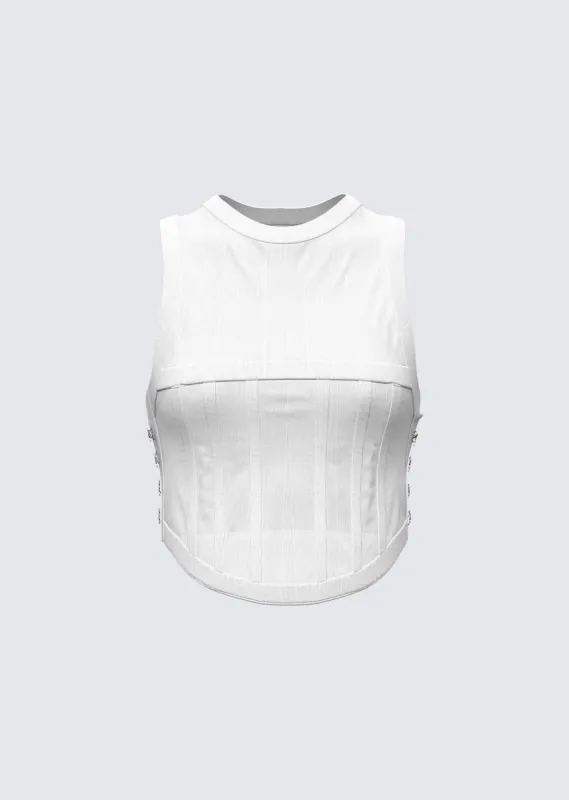 Eli White Corset Top sold by Finesse