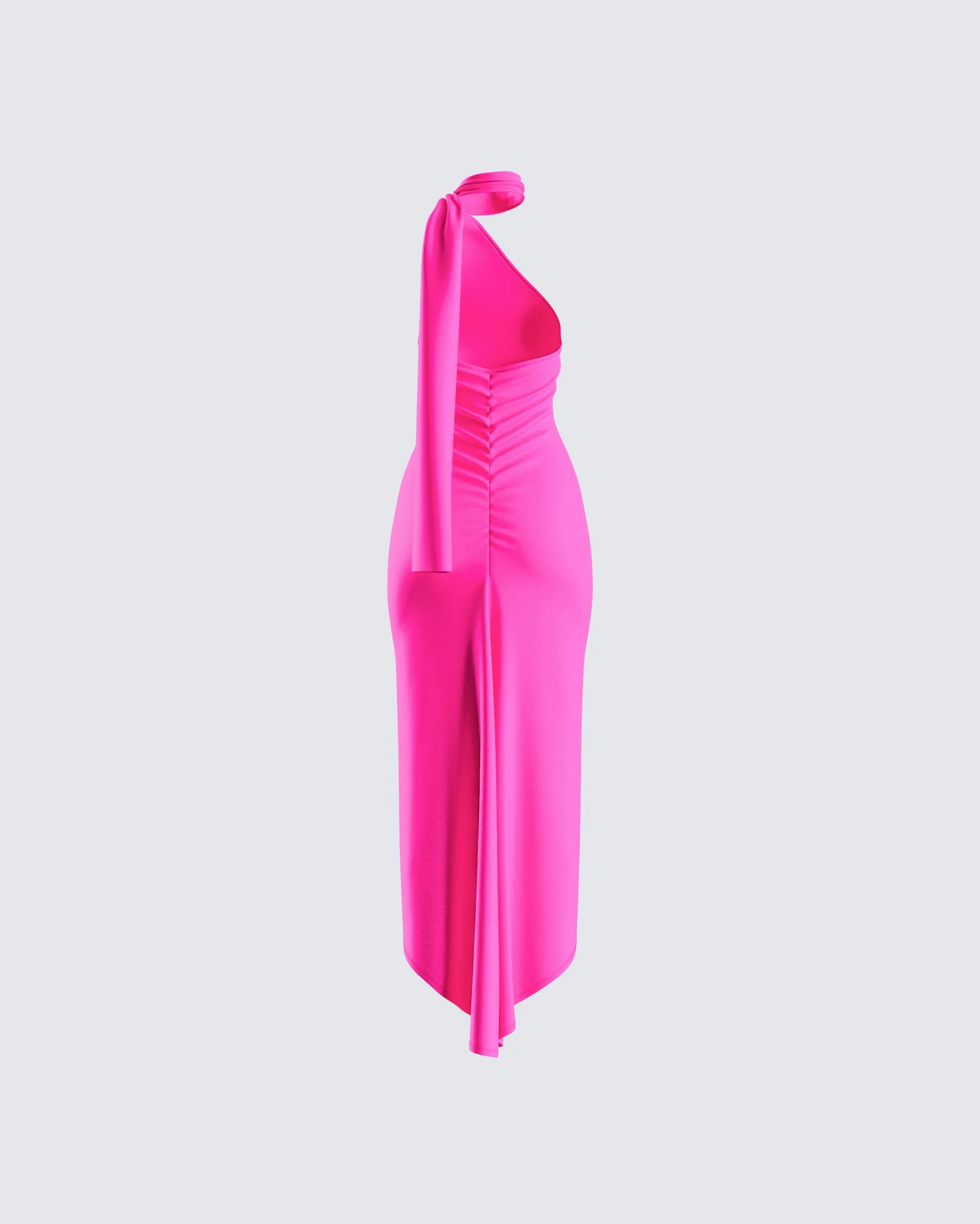 Toni Hot Pink One Shoulder Dress sold by Finesse product image thumbnail 3