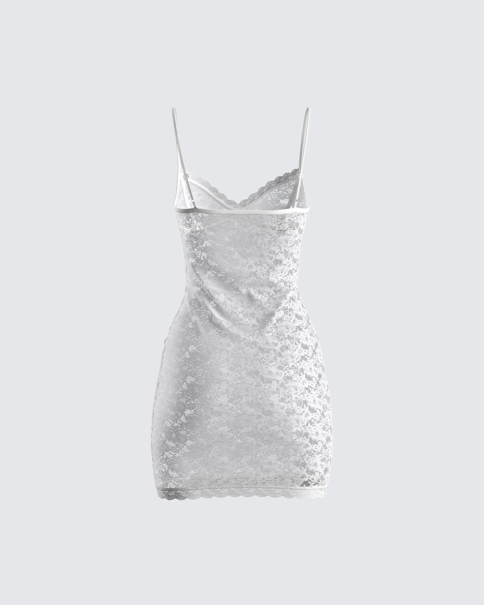 Caterina White Lace Mini Dress sold by Finesse product image thumbnail 3