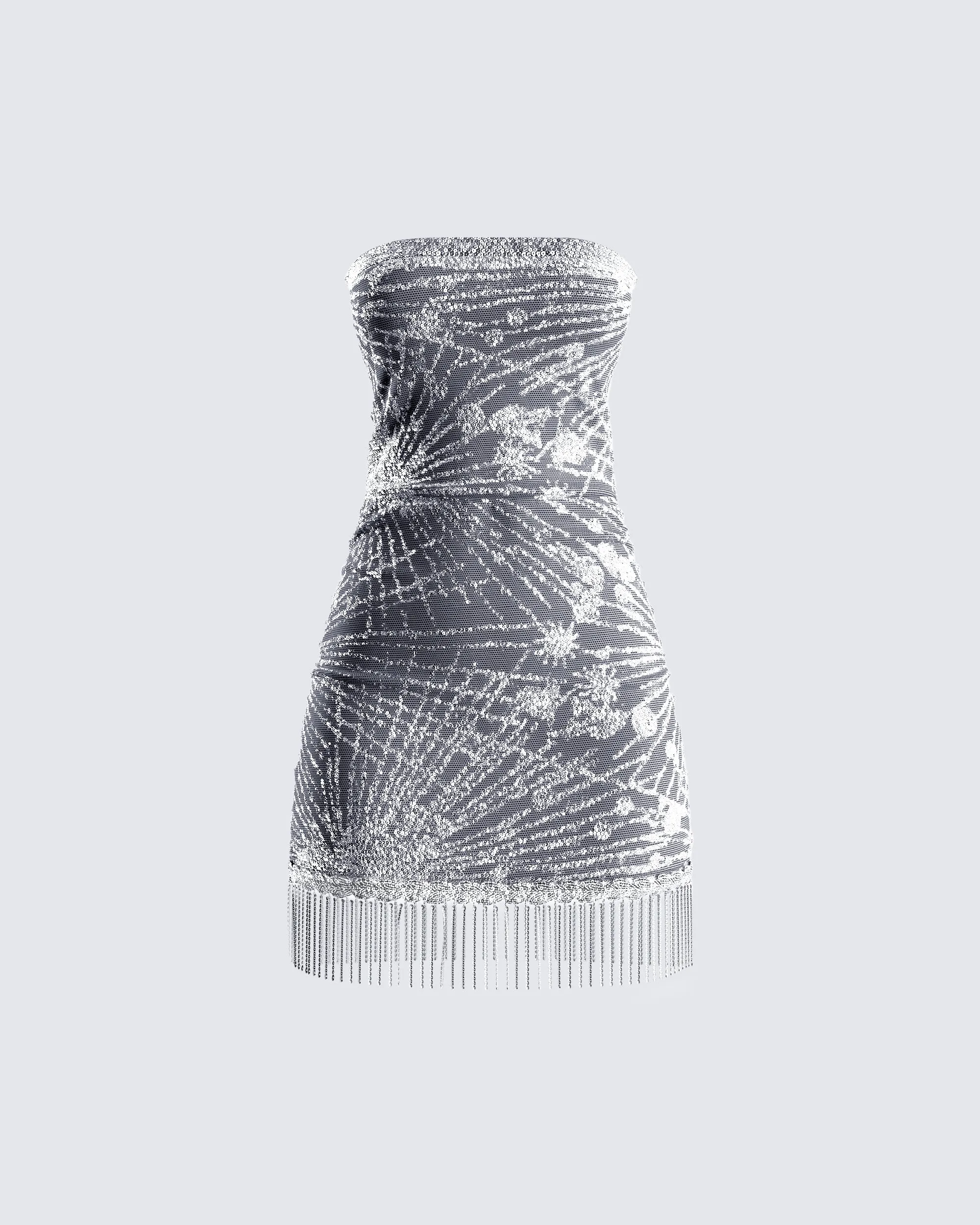 Jocelyn Black Sequin Mini Dress sold by Finesse