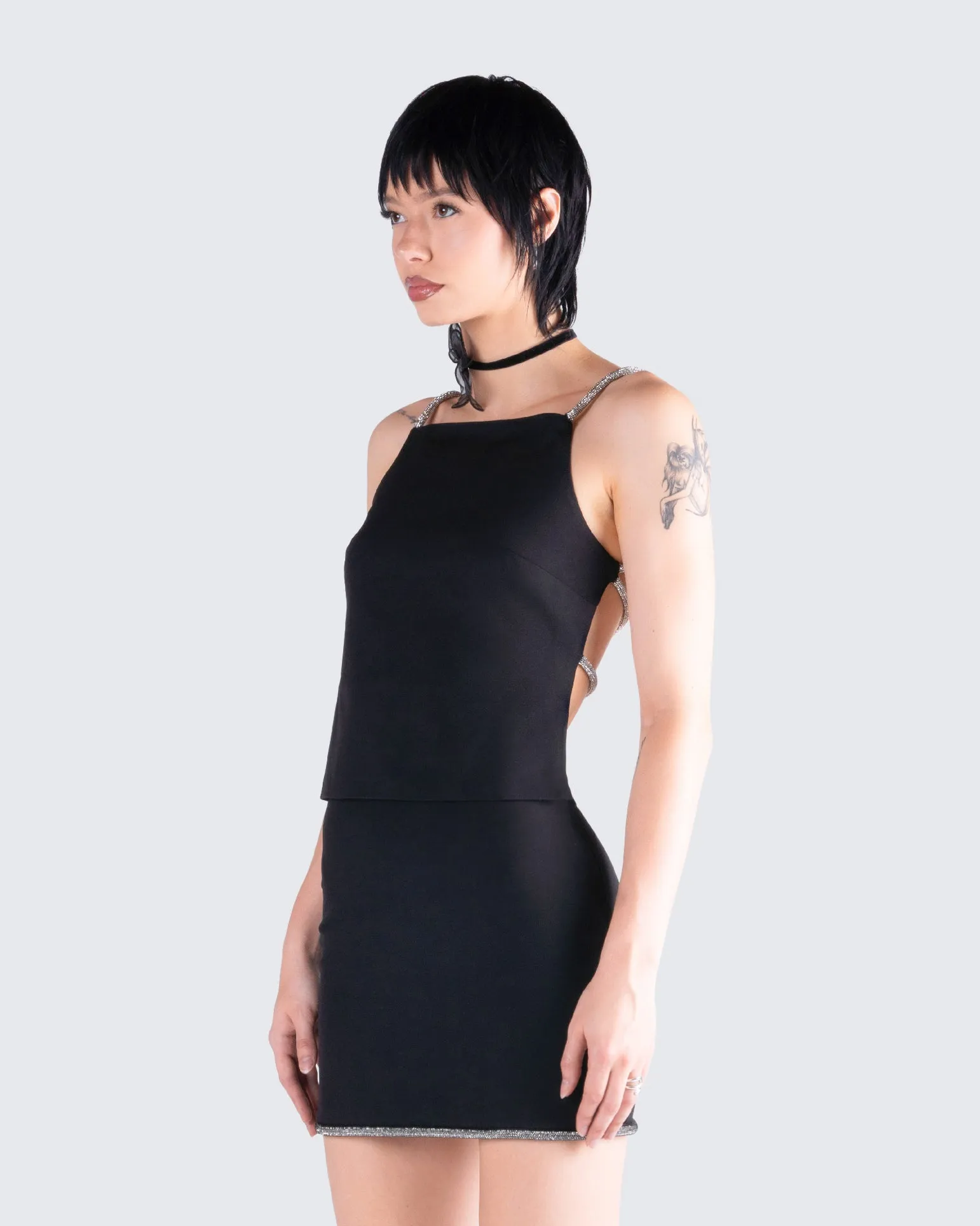 Birgit Black Rhinestone Top sold by Finesse product image thumbnail 5