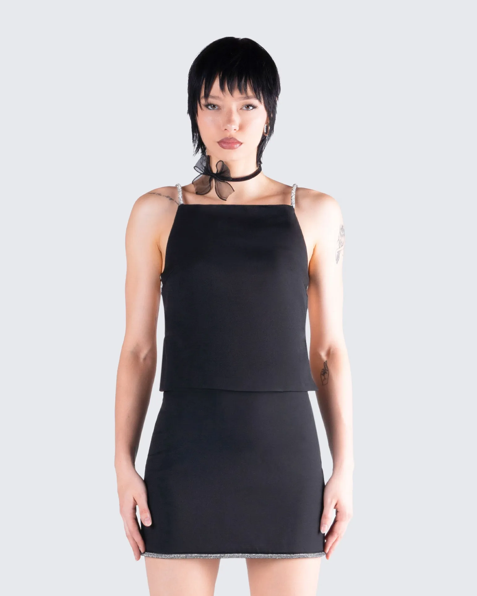 Birgit Black Rhinestone Top sold by Finesse product image thumbnail 4
