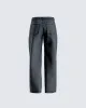 Frieda Grey Denim Wide Leg Jean sold by Finesse