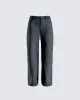 Frieda Grey Denim Wide Leg Jean sold by Finesse