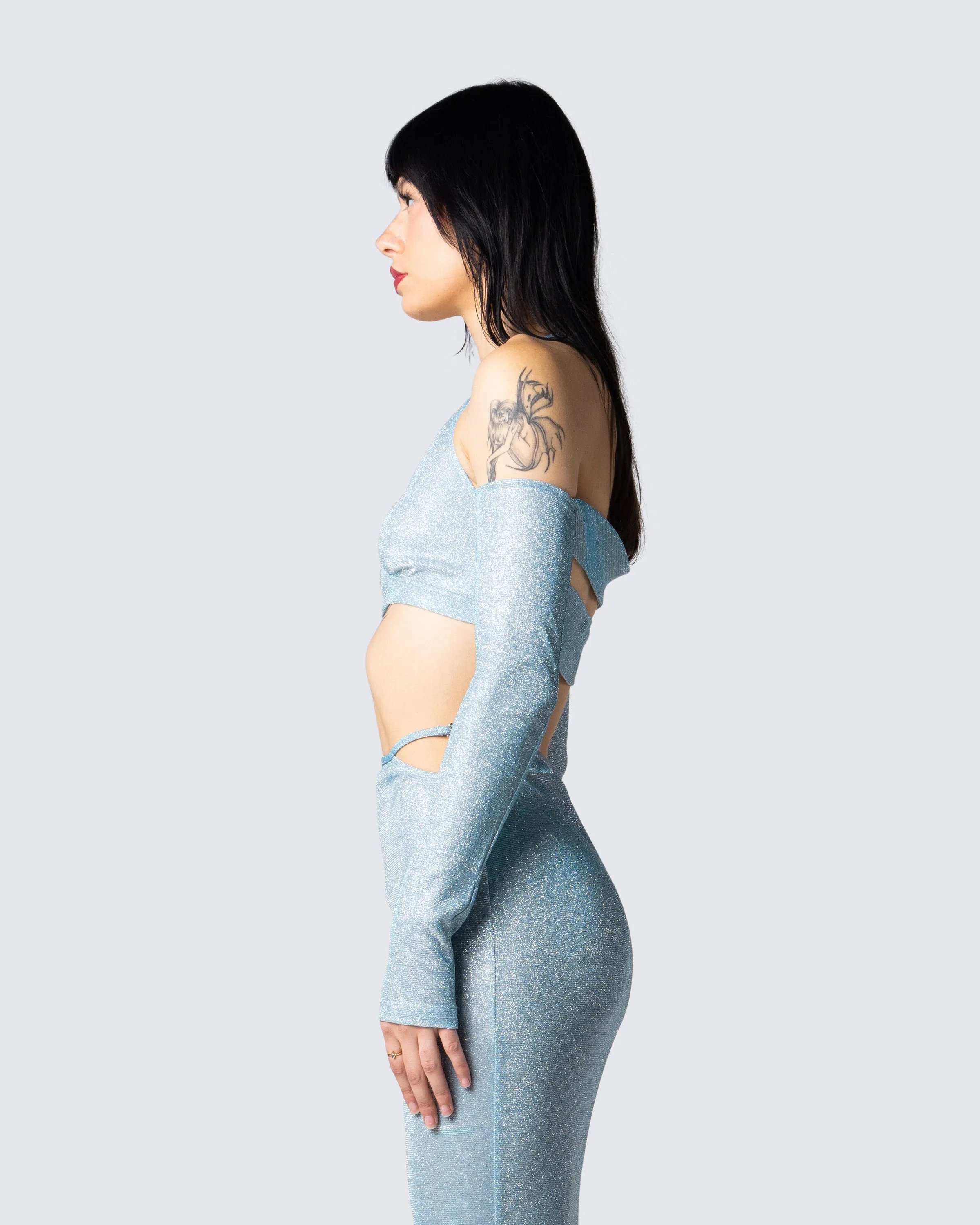 Erika Blue Long Sleeve Top & Shrug sold by Finesse product image thumbnail 5
