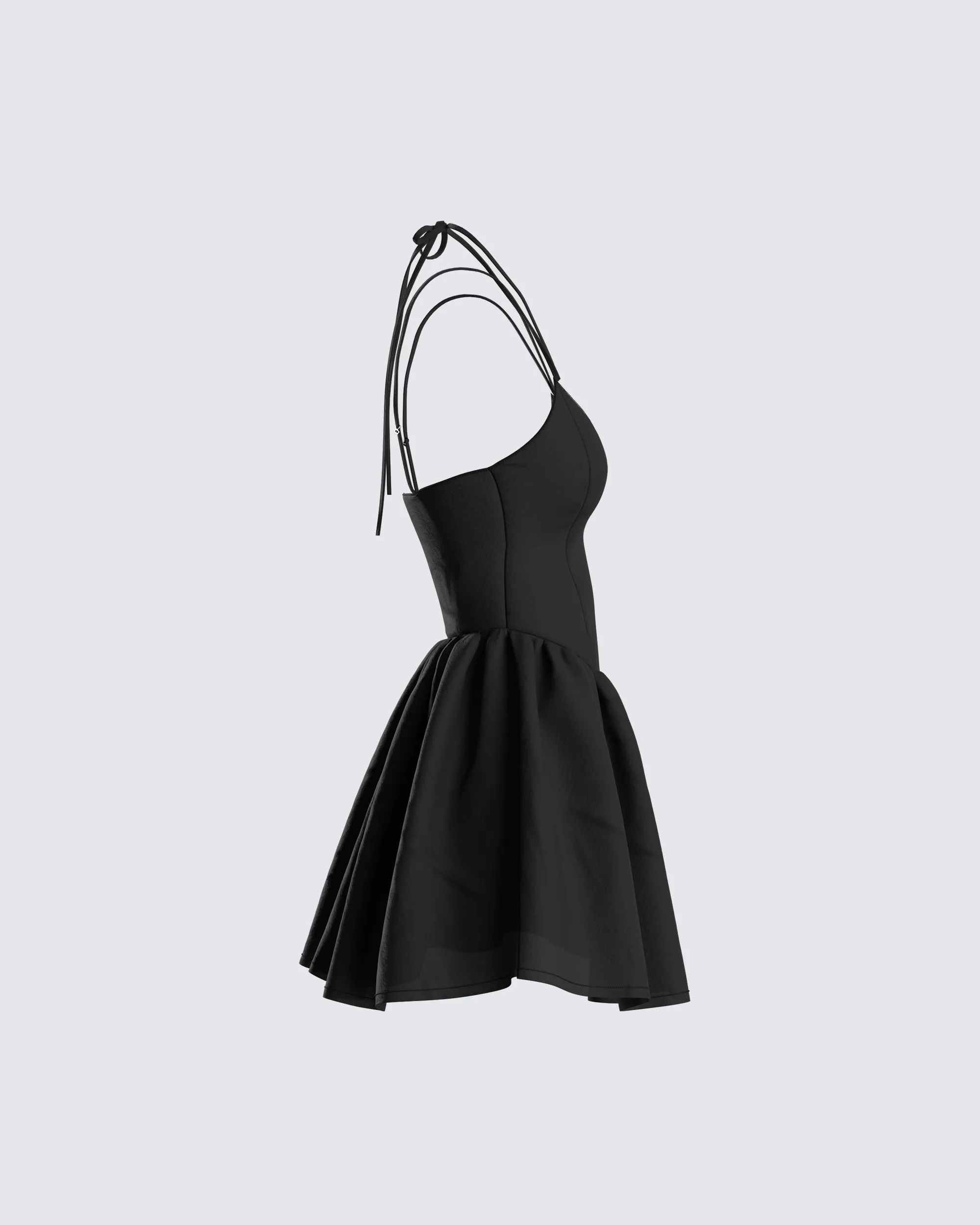Lorella Black Poplin Mini Dress sold by Finesse product image thumbnail 2