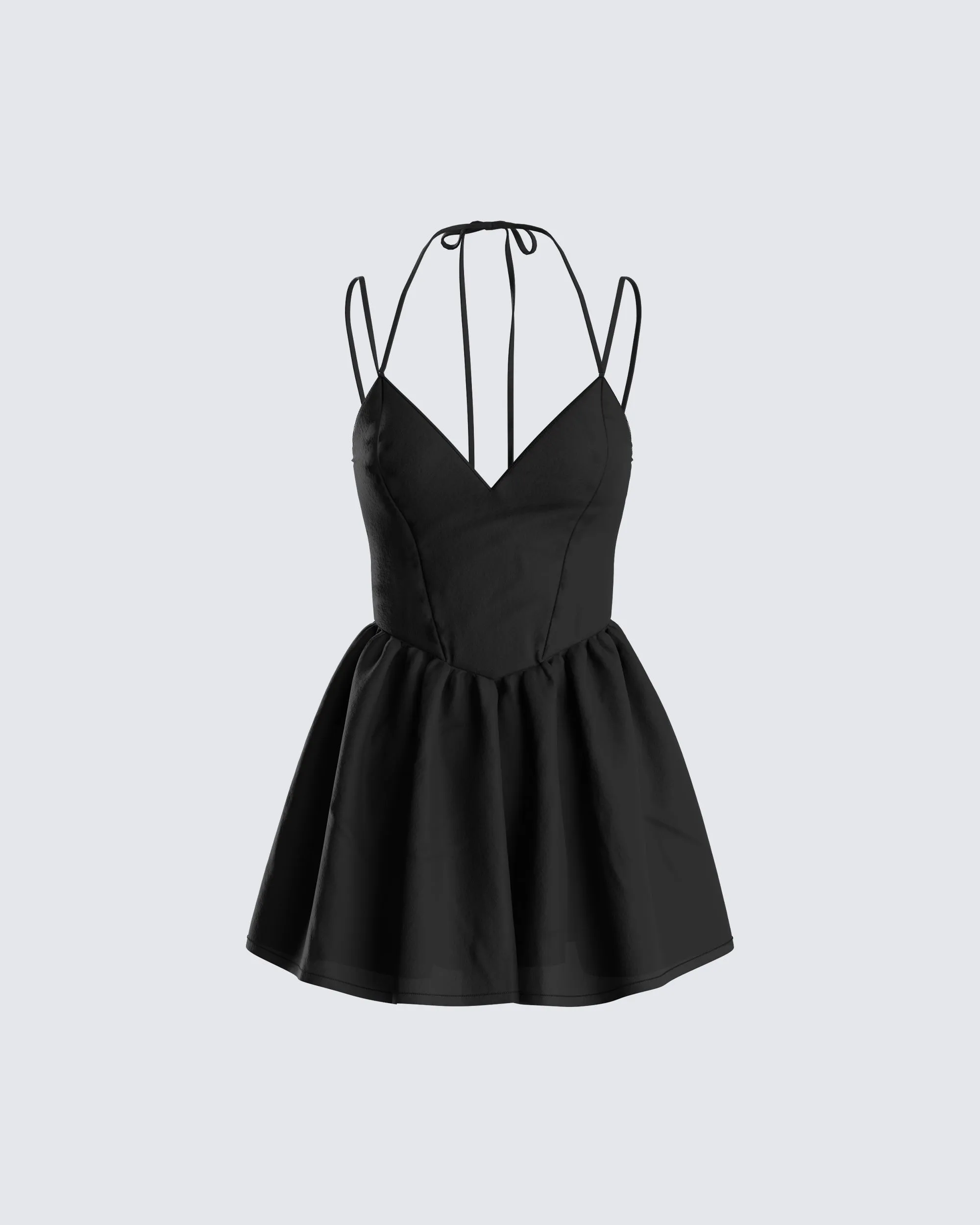Lorella Black Poplin Mini Dress sold by Finesse