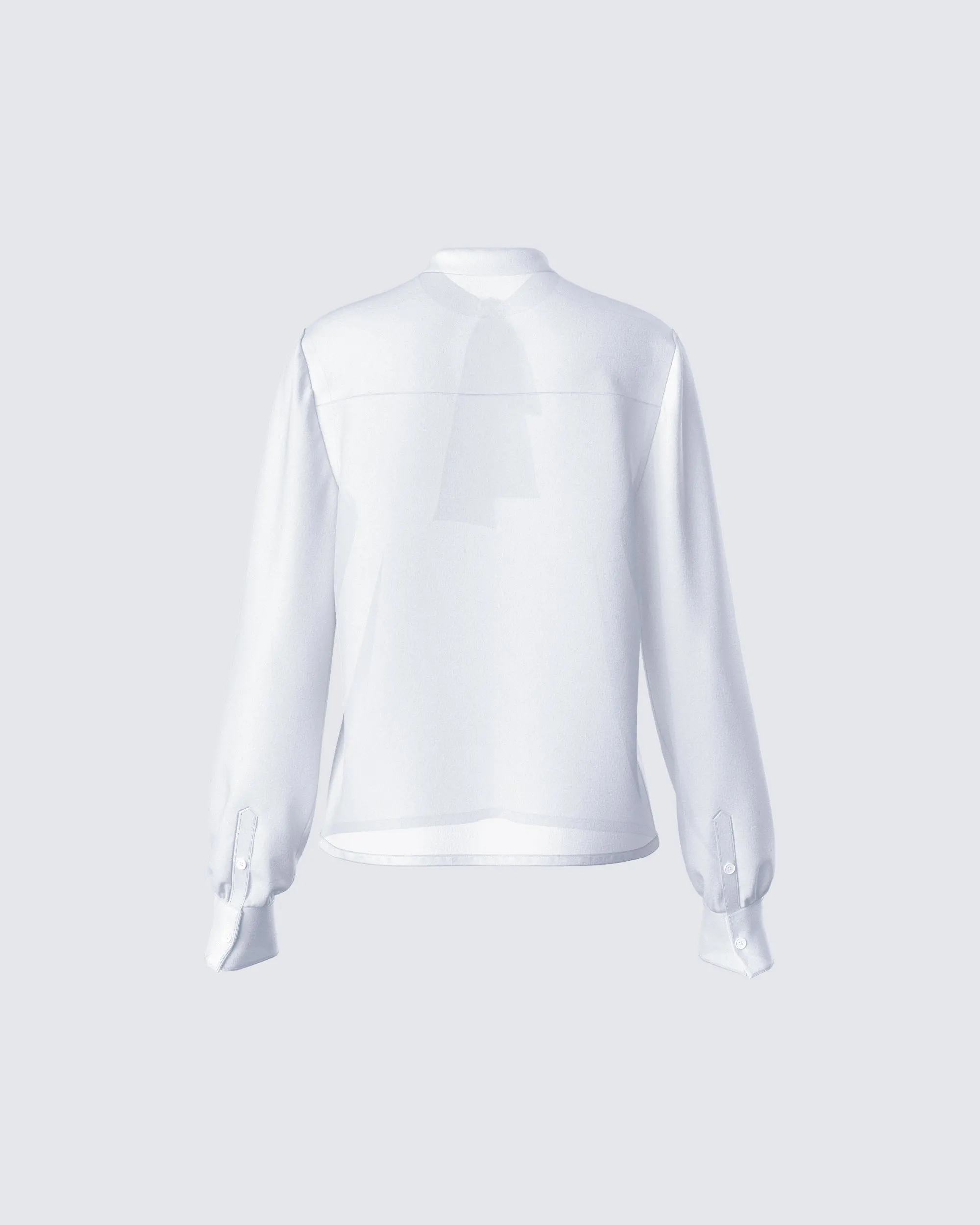 Maia White Pussy Bow Blouse sold by Finesse product image thumbnail 3