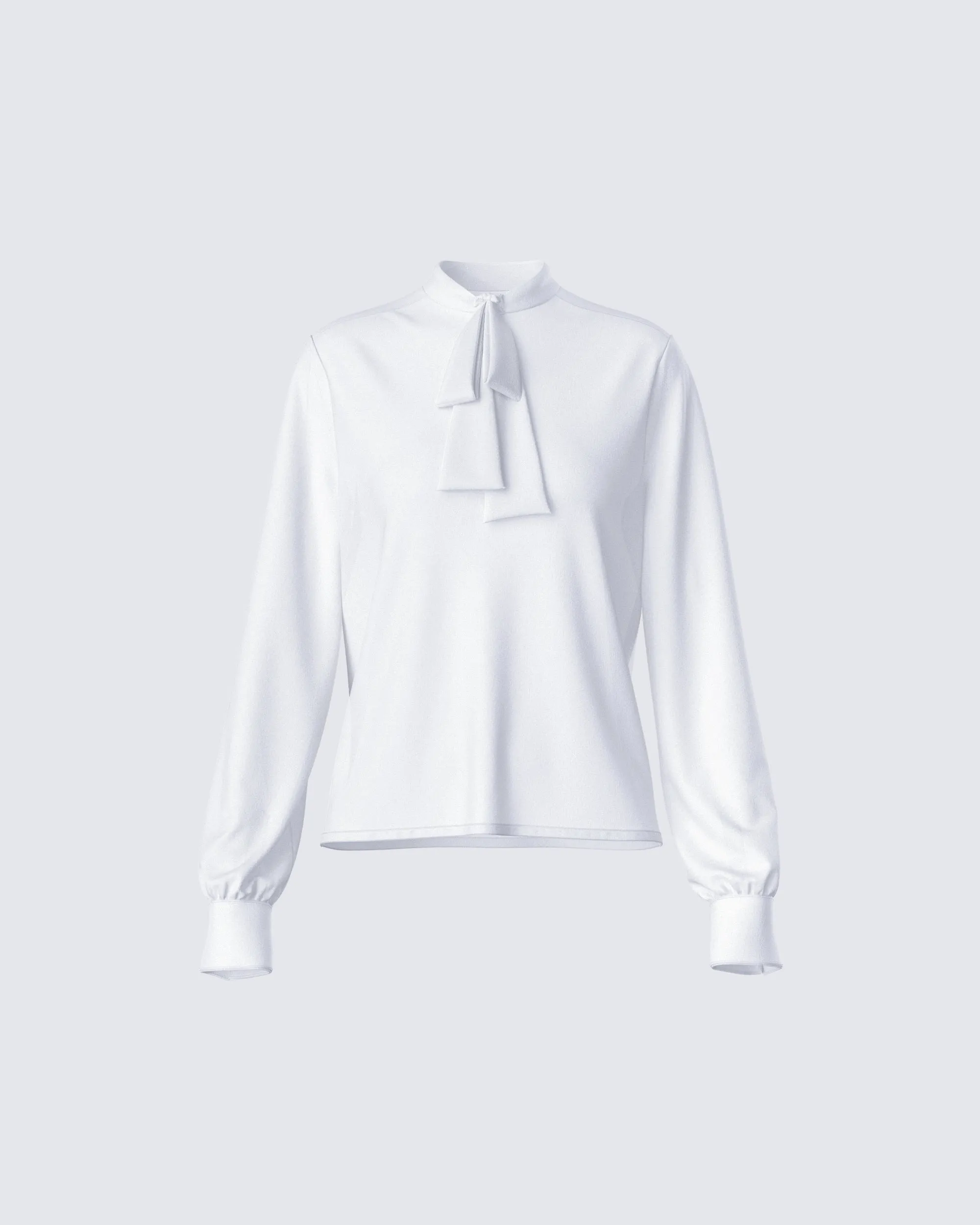 Maia White Pussy Bow Blouse sold by Finesse
