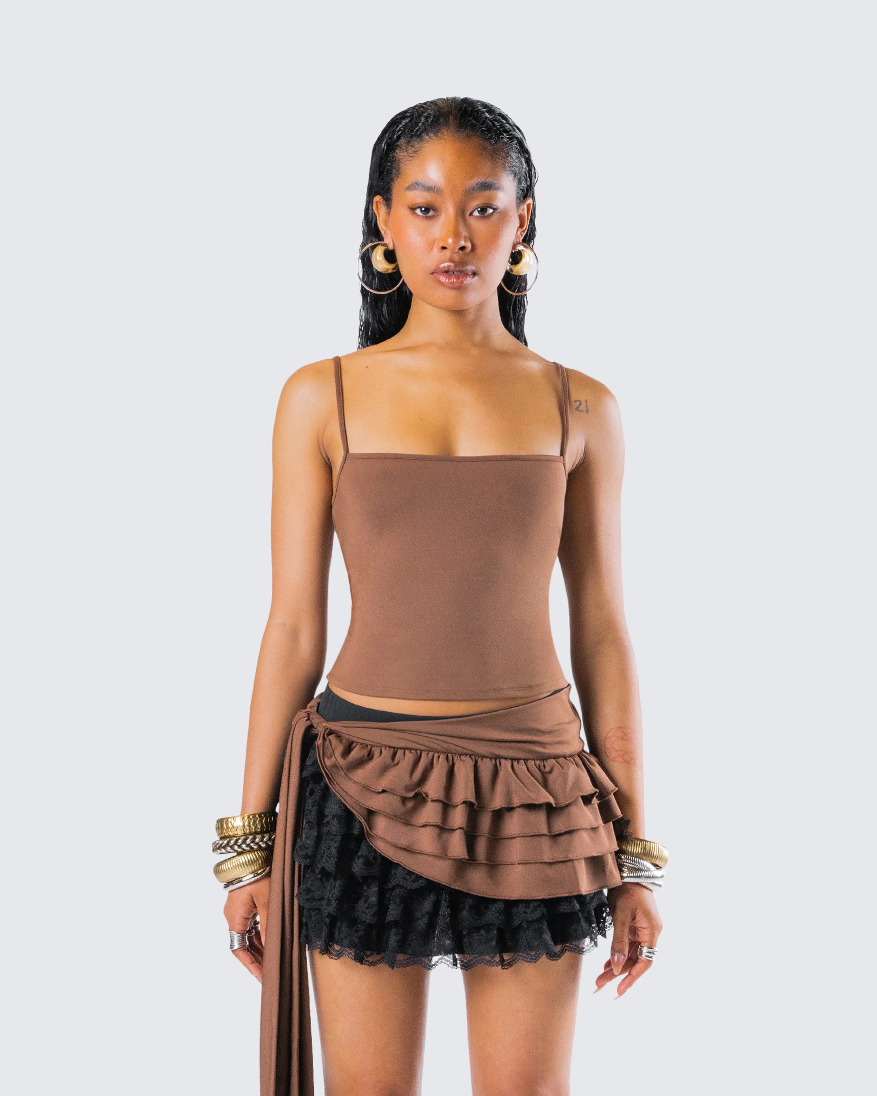 Dovie Brown Cami Top sold by Finesse product image thumbnail 4