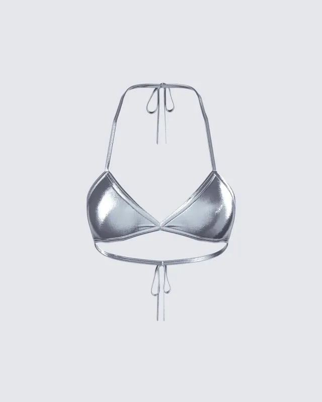 Karri Silver Bikini Top sold by Finesse