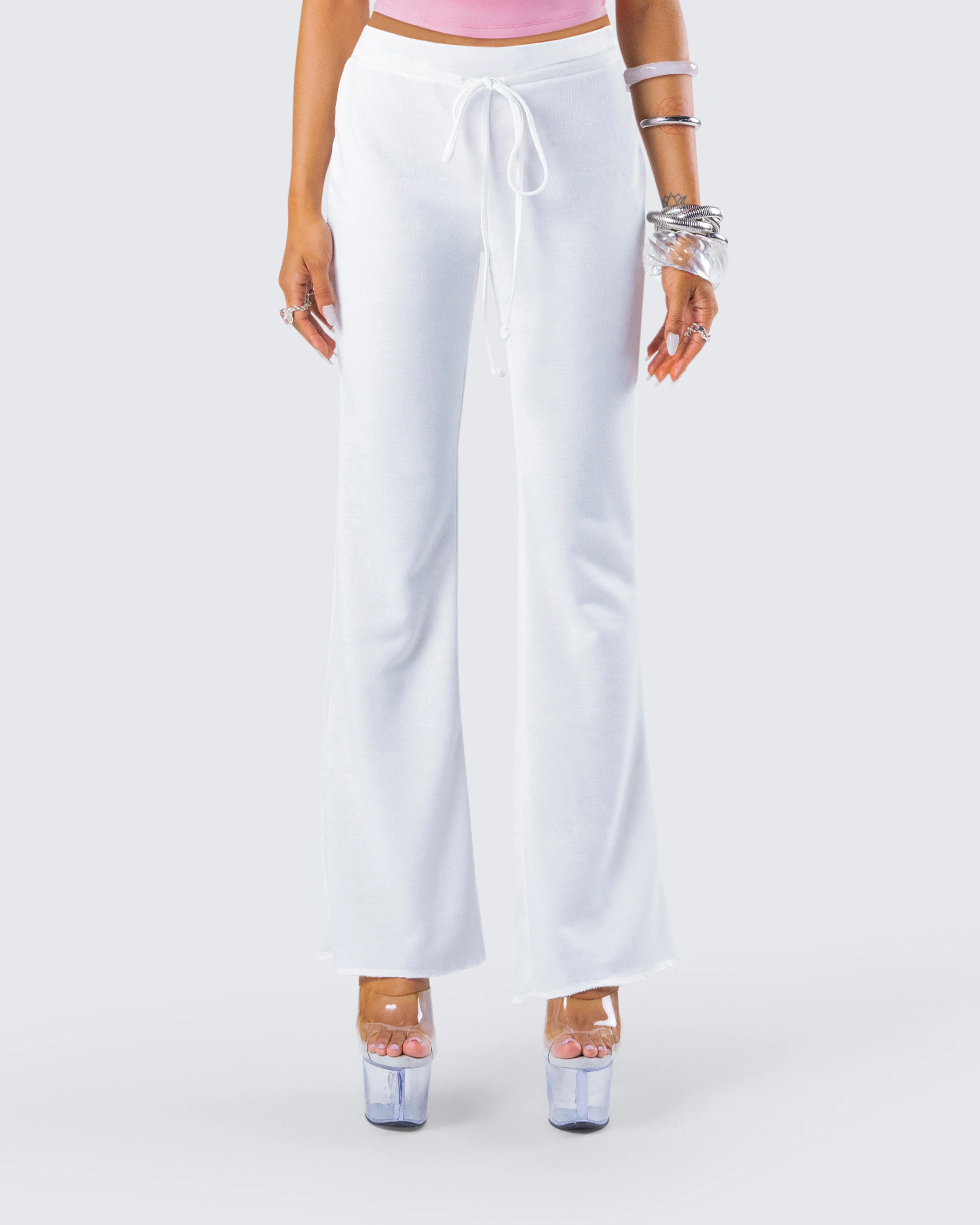 Anahita White Flared Pant sold by Finesse product image thumbnail 4