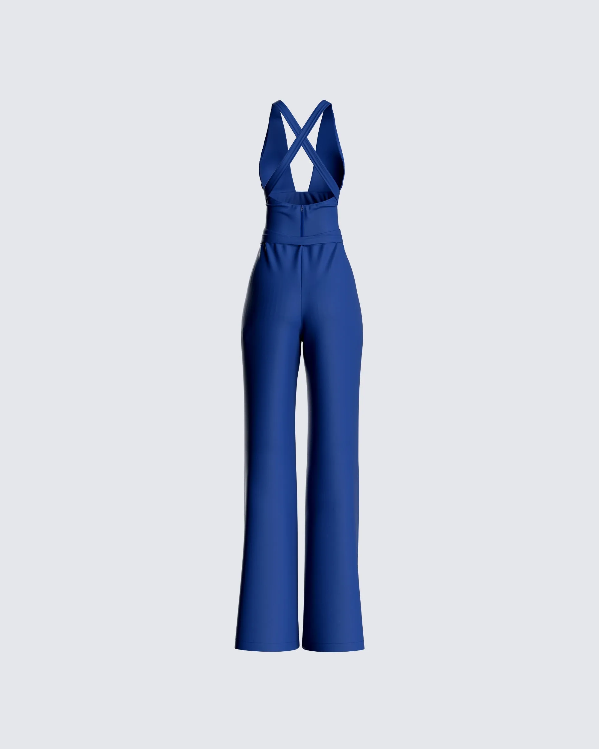 Valentina Blue Halter Jumpsuit sold by Finesse product image thumbnail 3