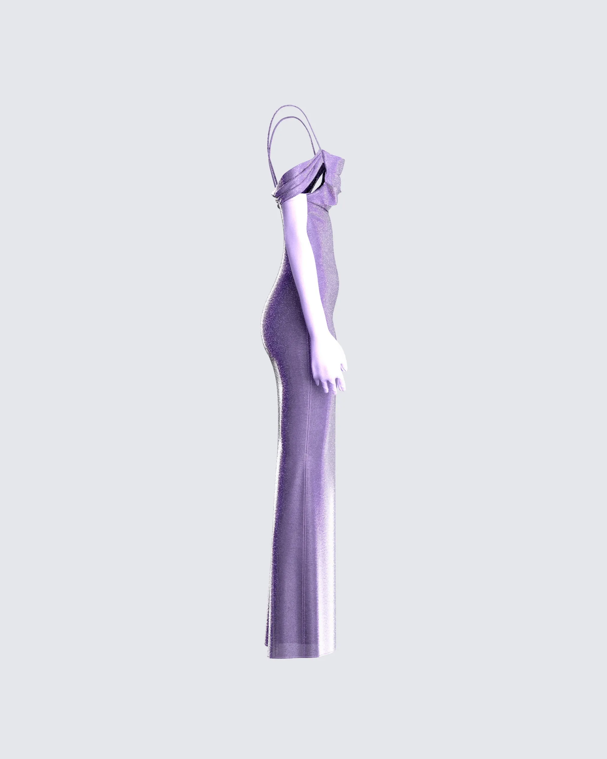 Tessa Purple Maxi Dress & Gloves sold by Finesse product image thumbnail 2