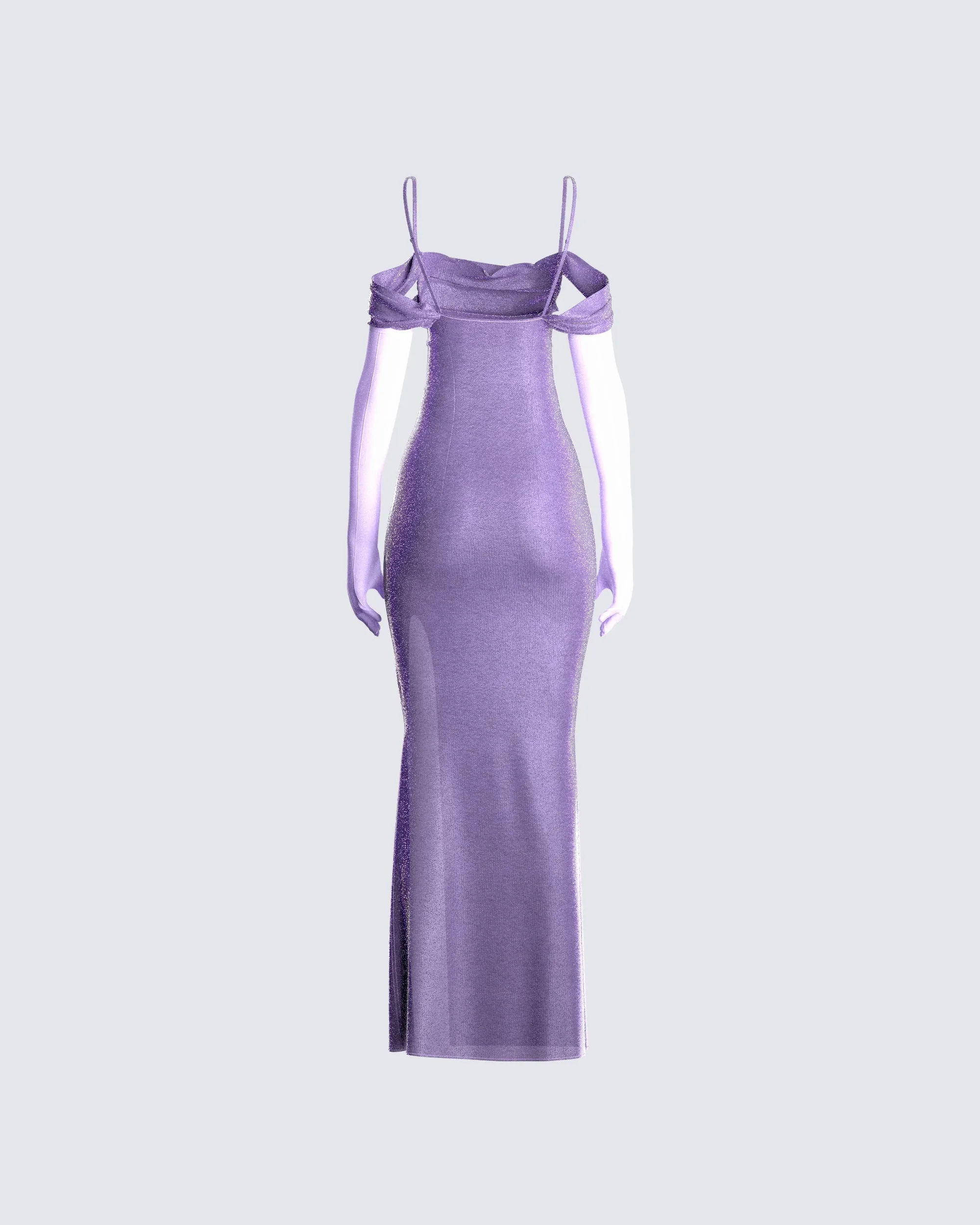 Tessa Purple Maxi Dress & Gloves sold by Finesse product image thumbnail 3