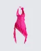 Christine Pink Ruffled Mini Dress sold by Finesse