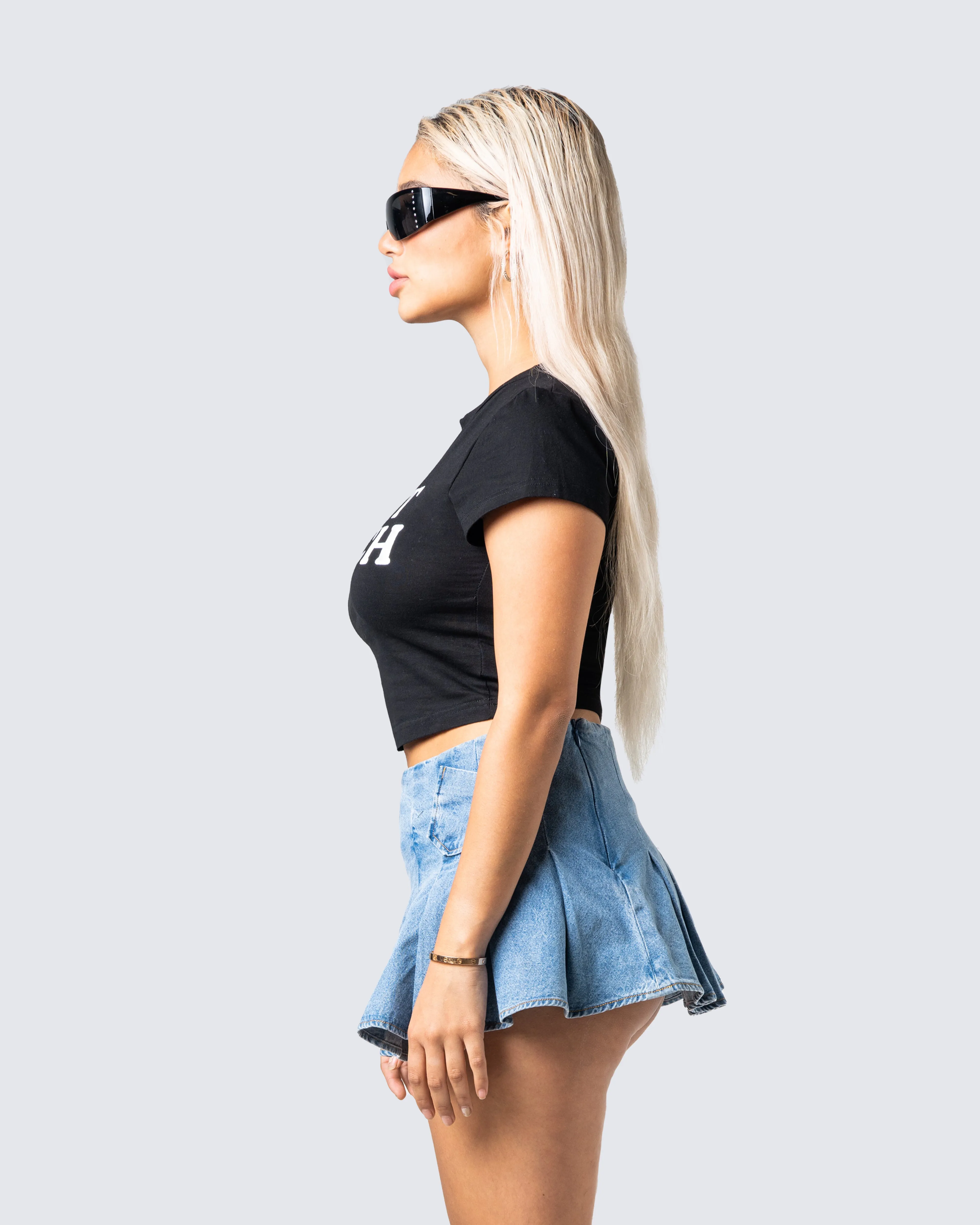 Malu Black Jersey Graphic Top sold by Finesse product image thumbnail 5