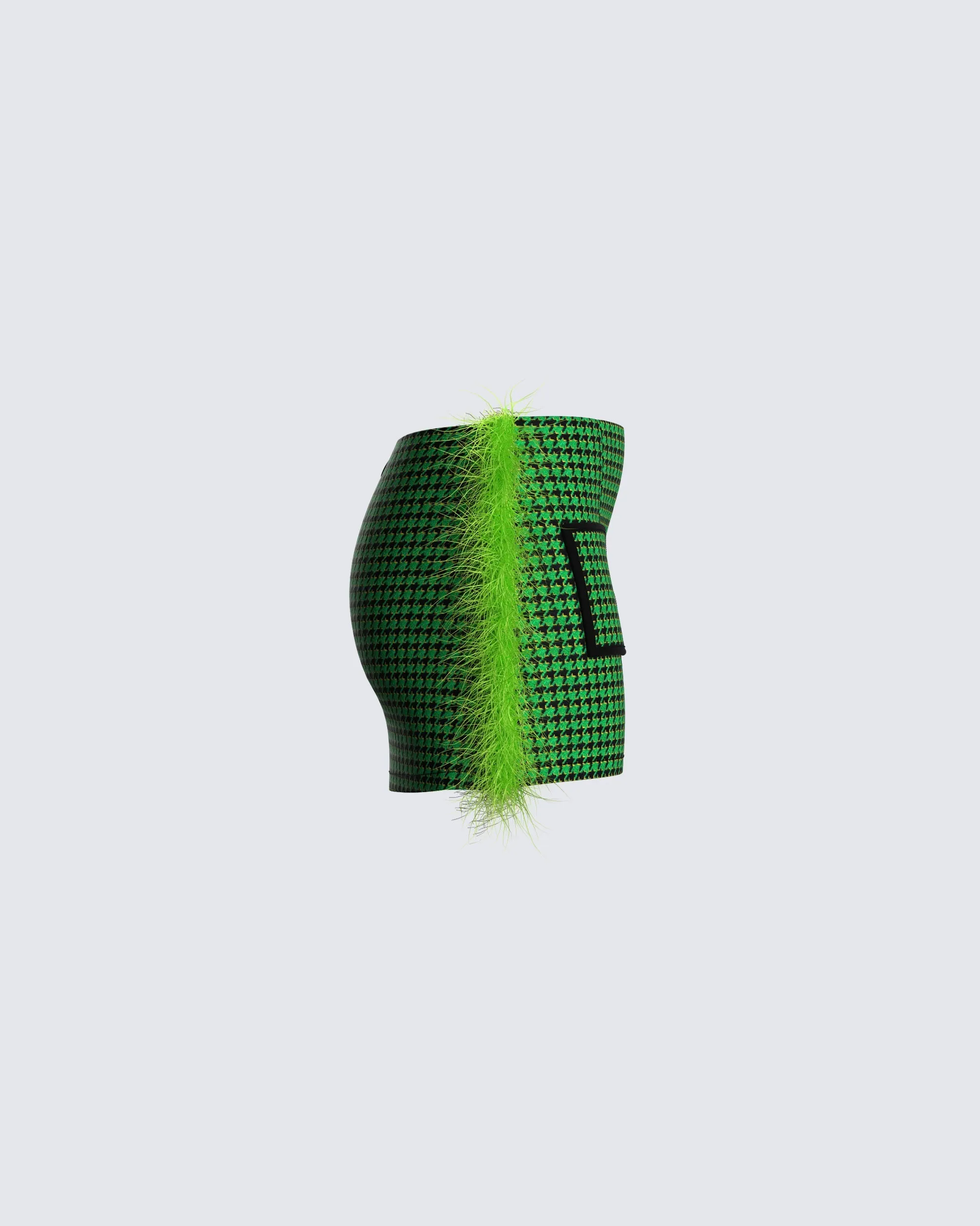 Misty Green Houndstooth Skirt sold by Finesse product image thumbnail 2