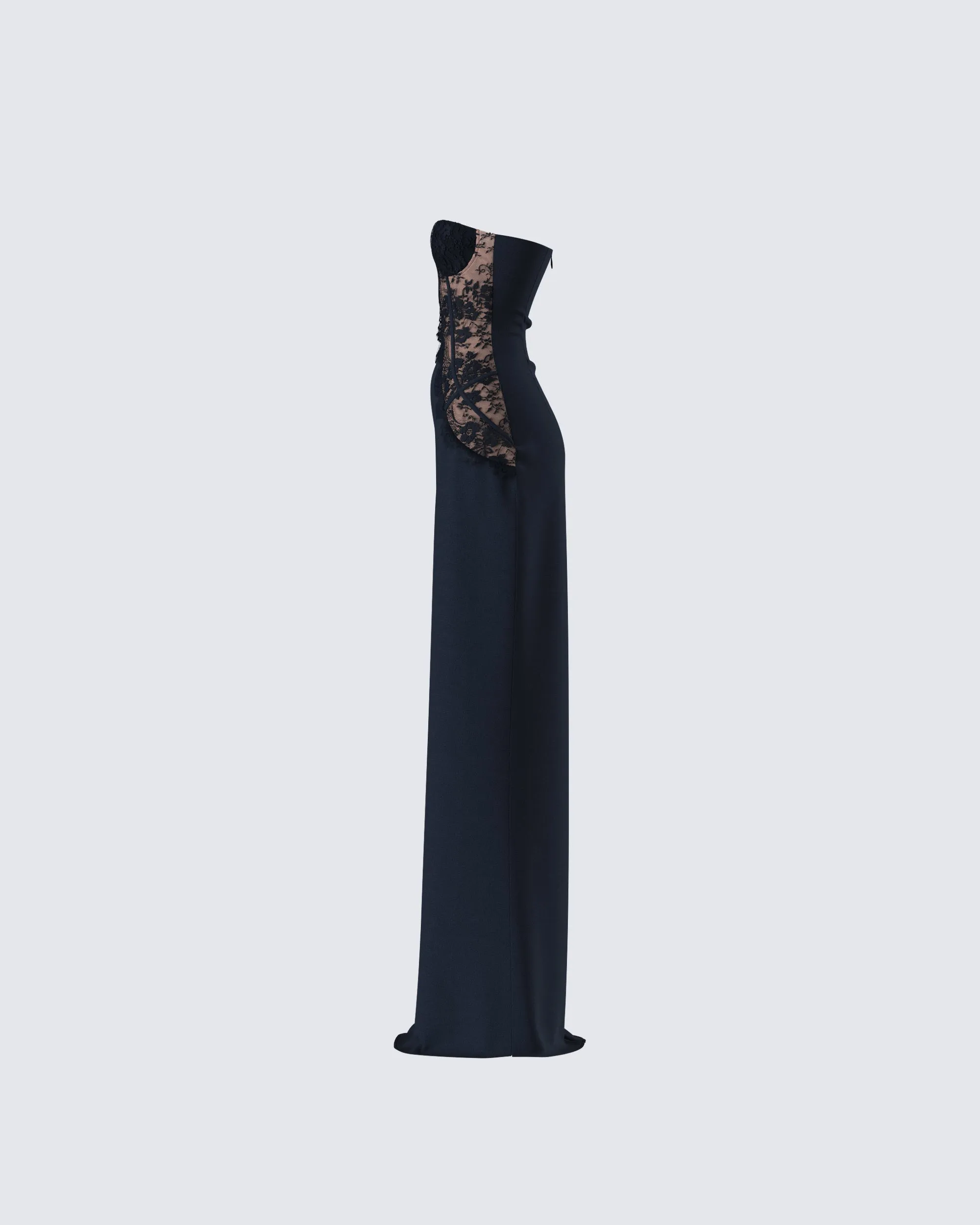 Debra Black Lace Panel Maxi Dress sold by Finesse product image thumbnail 2