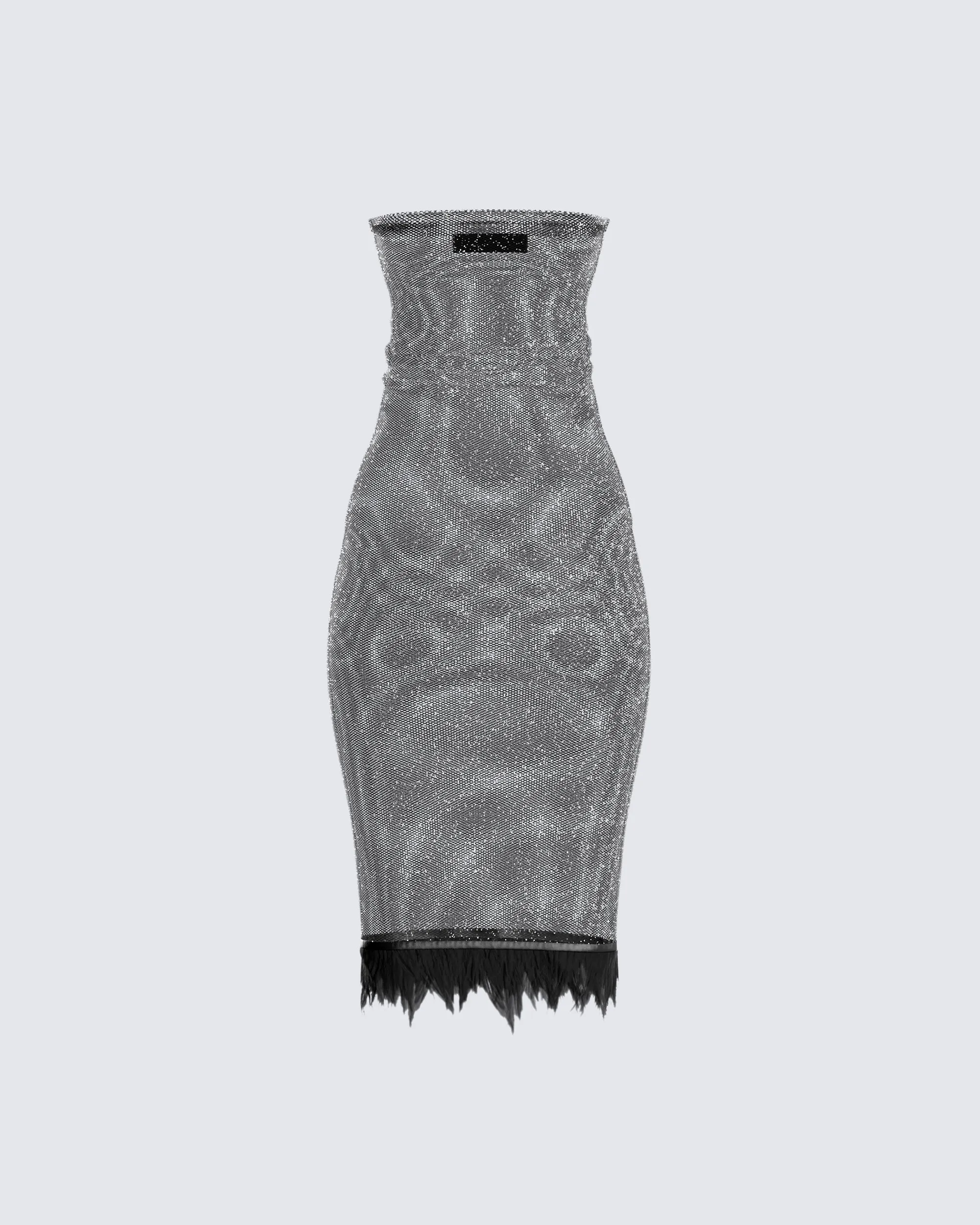 Vicky Black Feather Trim Dress sold by Finesse product image thumbnail 3