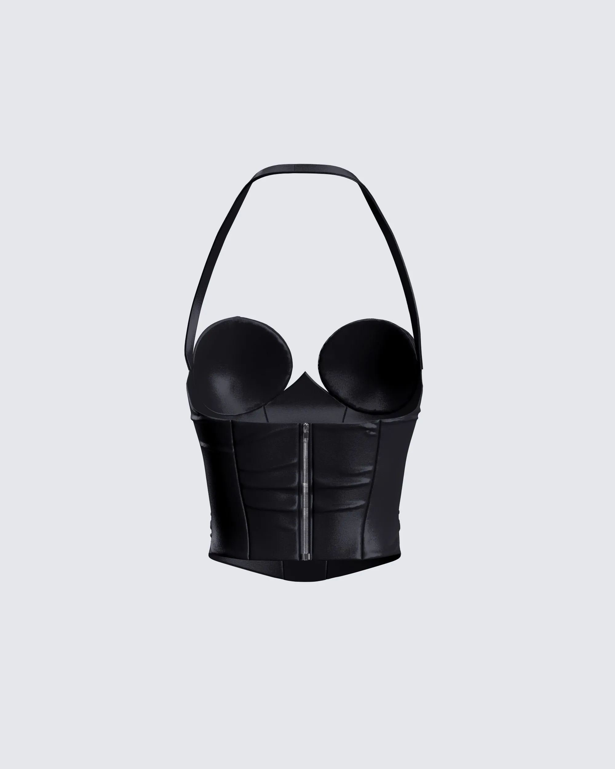 Badu Black Satin Bustier Top sold by Finesse product image thumbnail 3