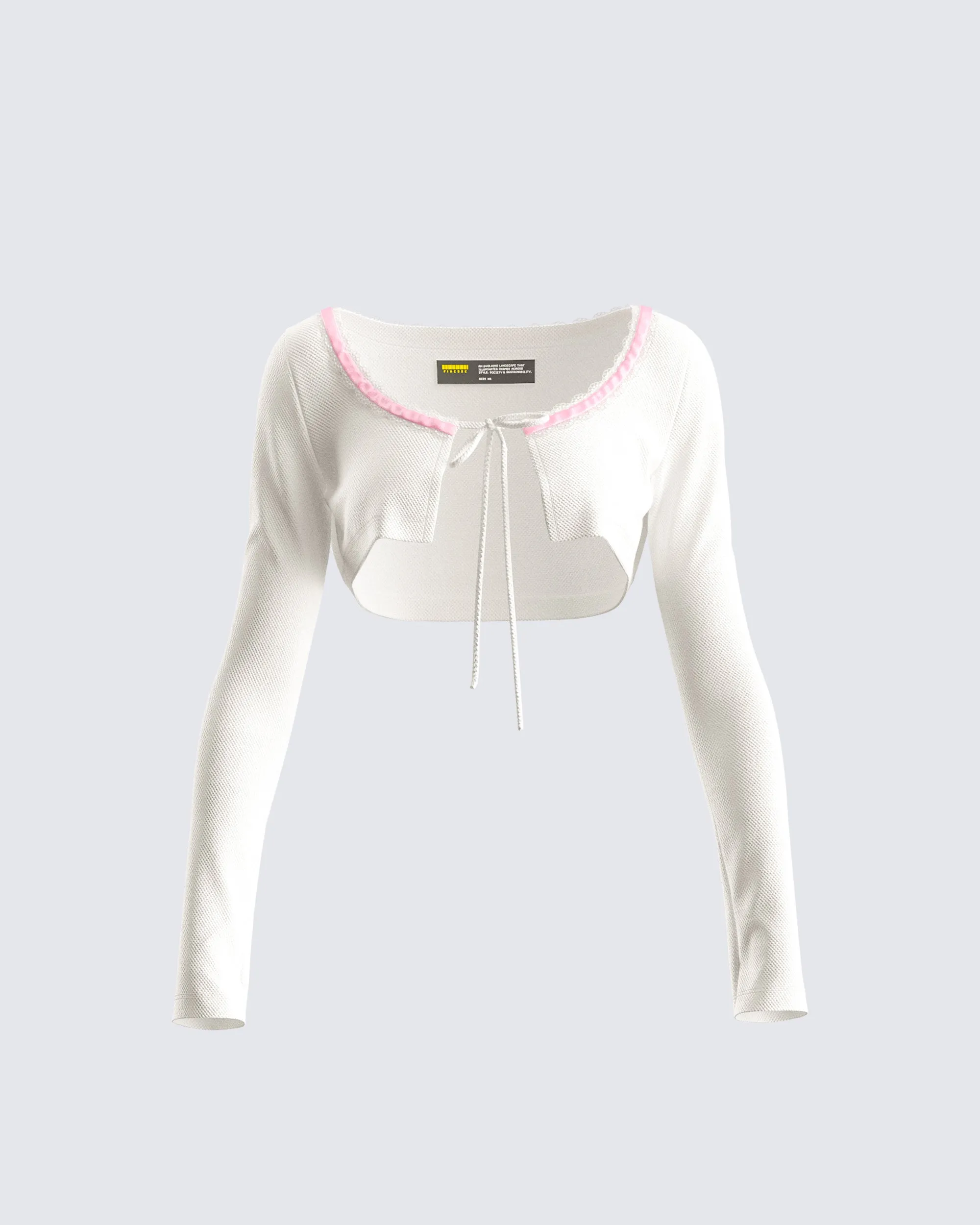 Cosette White Crop Top sold by Finesse