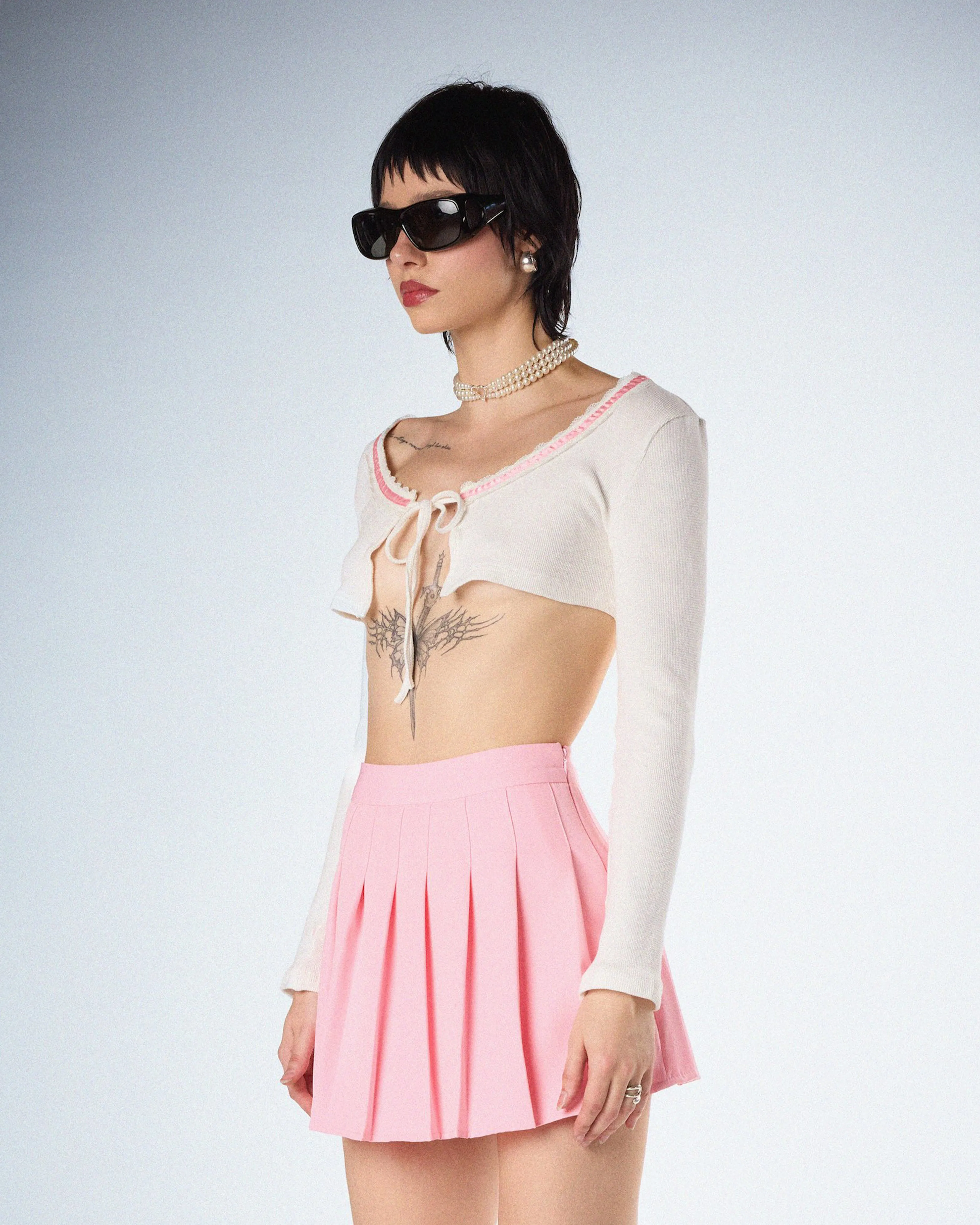 Cosette White Crop Top sold by Finesse product image thumbnail 5