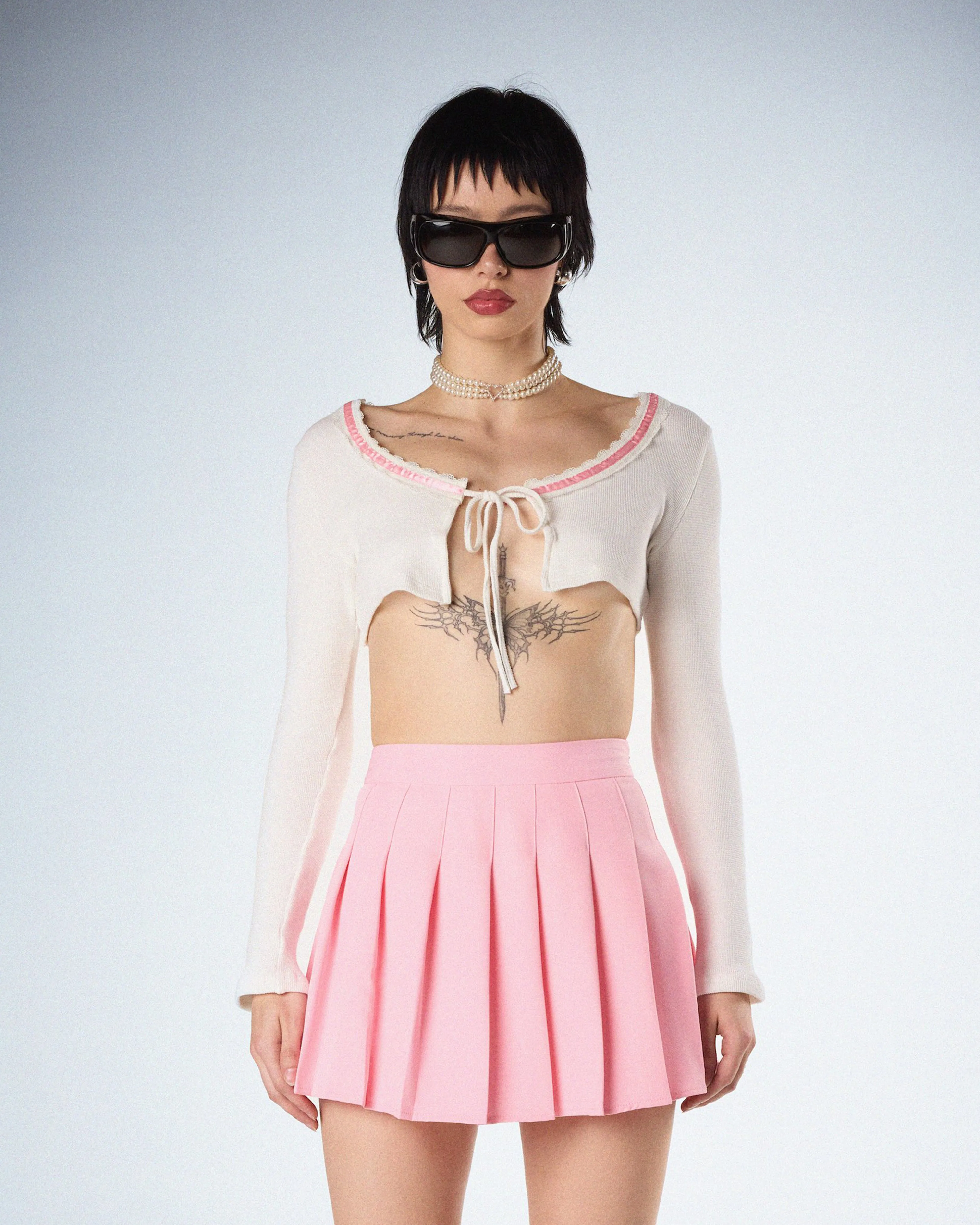 Cosette White Crop Top sold by Finesse product image thumbnail 4