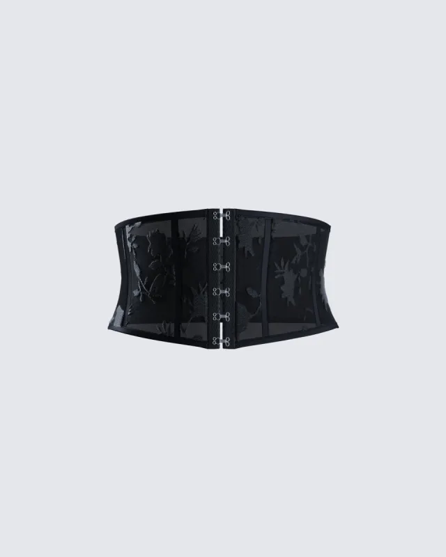 Colette Black Corset Top sold by Finesse