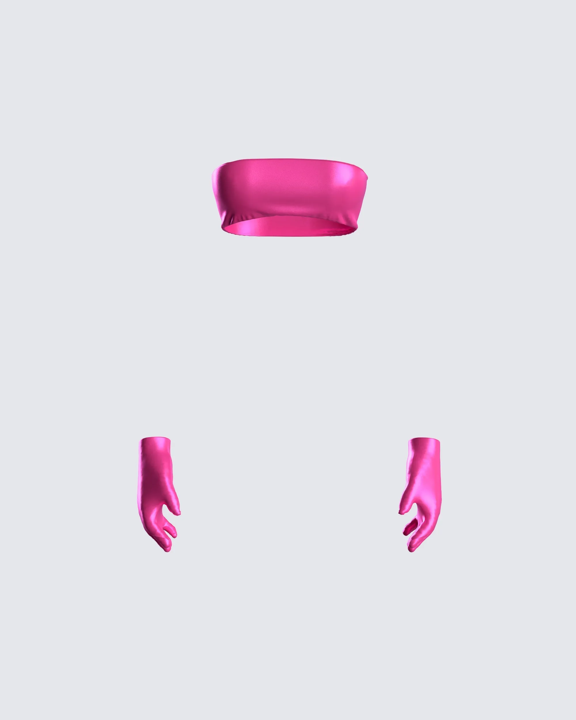 Lydia Magenta Top & Gloves sold by Finesse