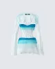 Vanessa Turquoise Sequin Set sold by Finesse