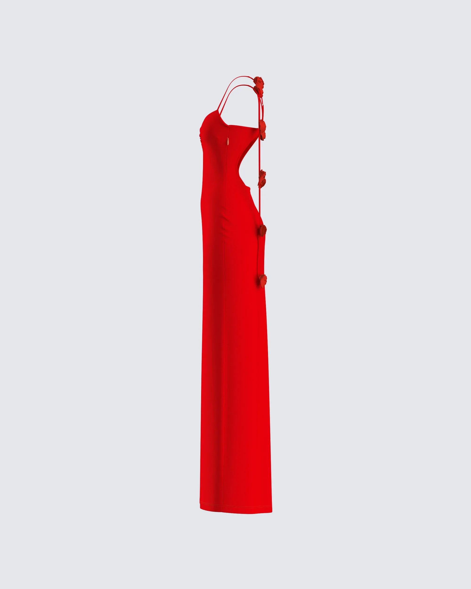 Cordelia Red Rosette Maxi Dress sold by Finesse product image thumbnail 2