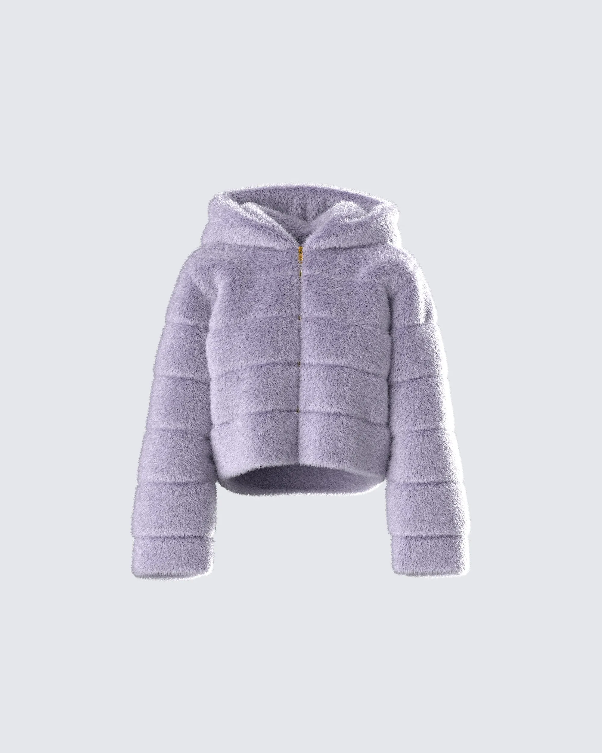 Aspen Grey Faux Fur Hooded Jacket sold by Finesse