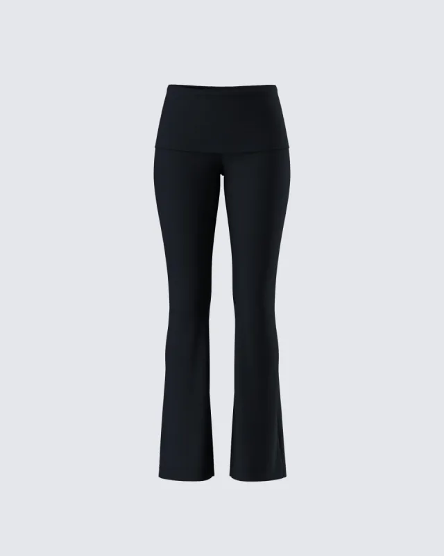 Leia Black Foldover Legging sold by Finesse